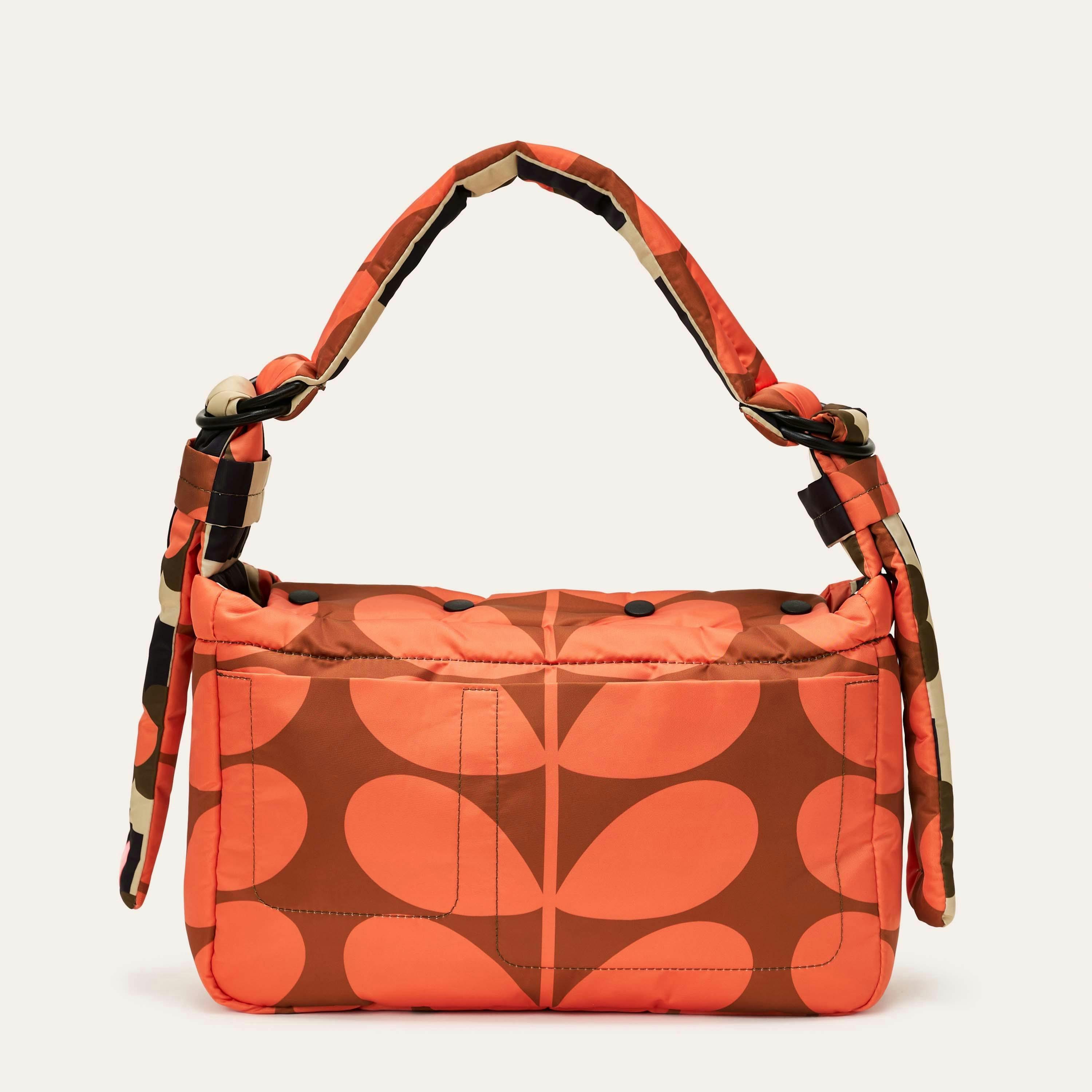 Reversible Puffy Shoulder Bag - Solid Stem Marmalade and Clementine , view 5 of 5