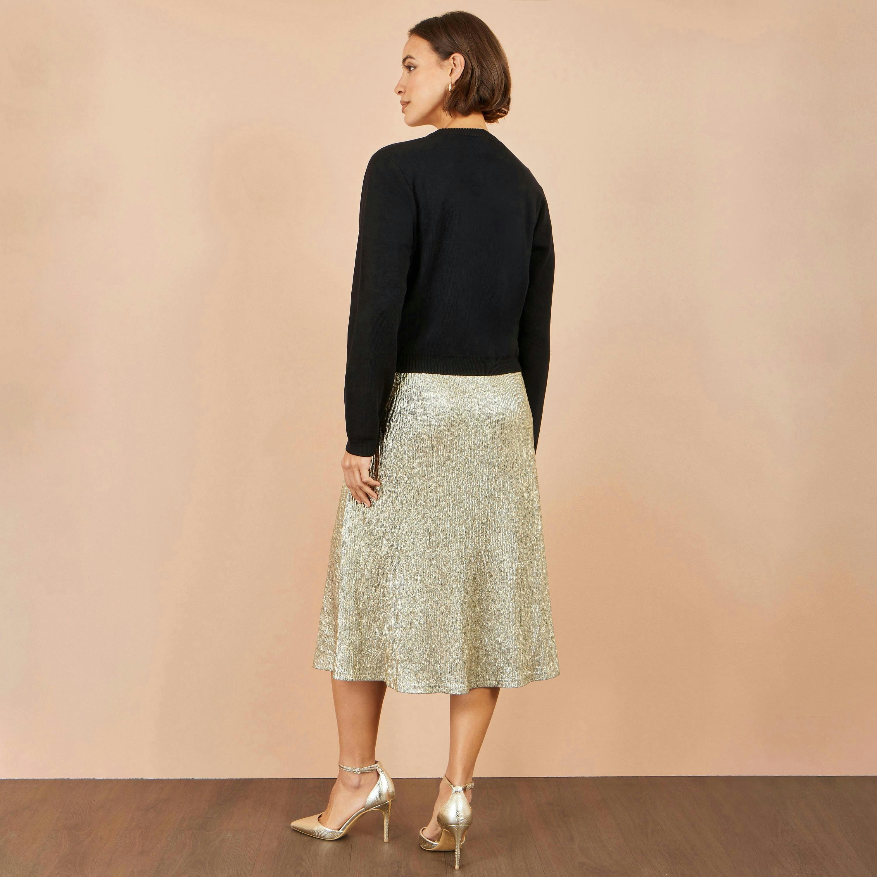 Yumi Black Bow Button Cardigan , view 3 of 5