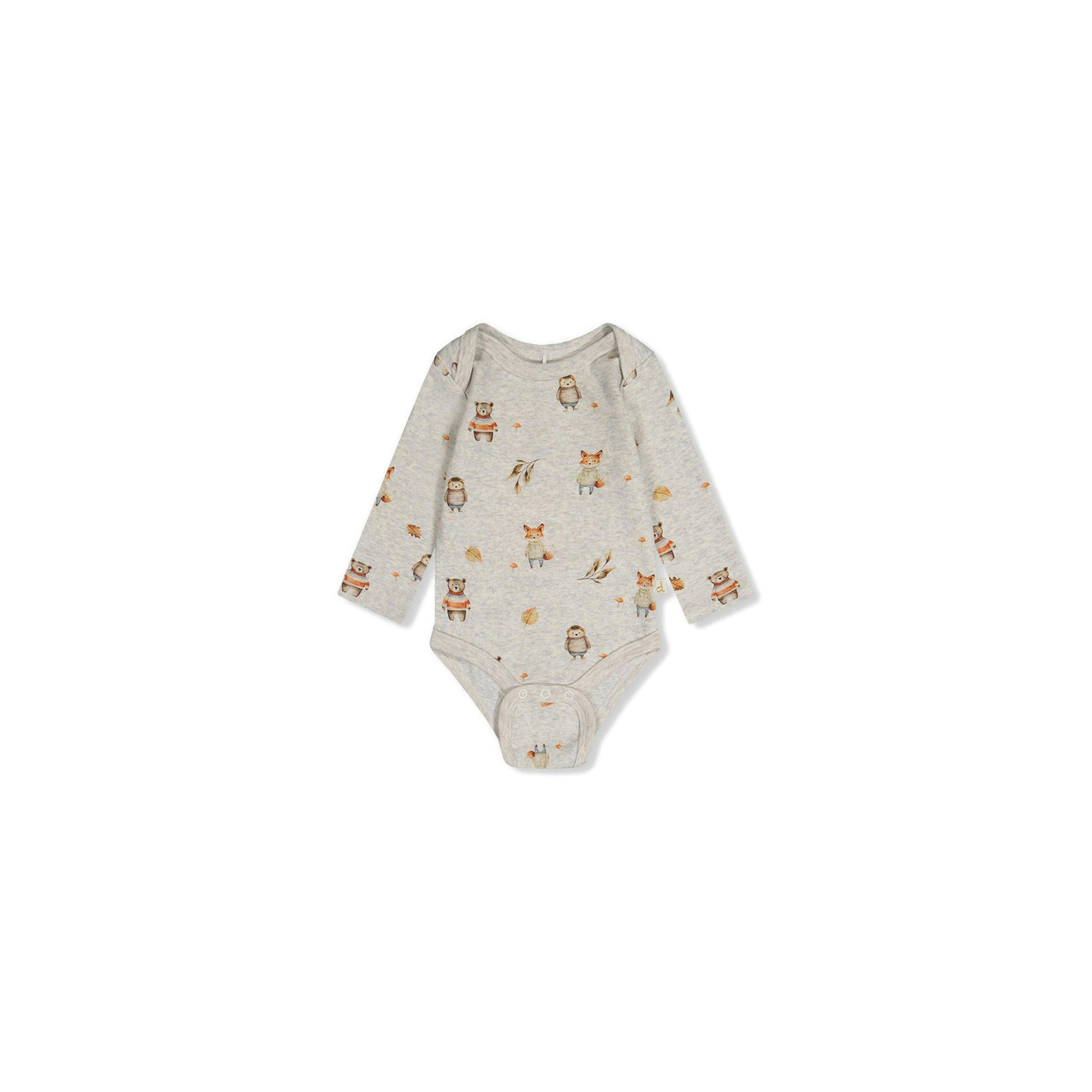 Organic Cotton Onesie Beige Animal Print , view 3 of 4