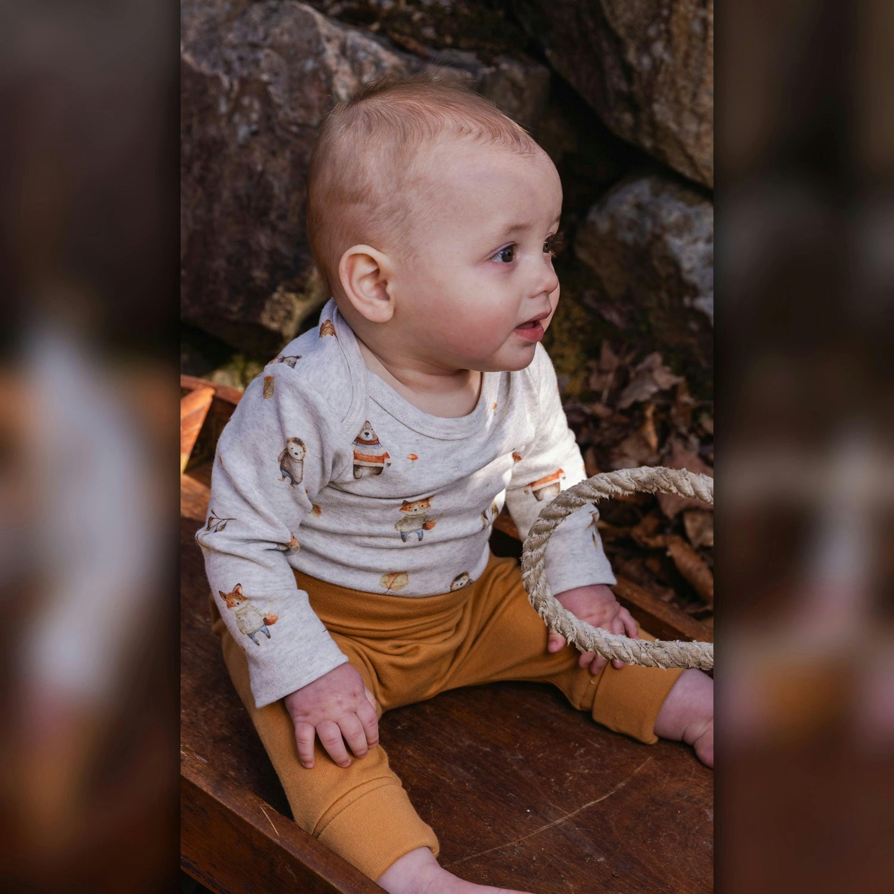 Organic Cotton Evolutive Pants Brown Cinnamon , view 2 of 3