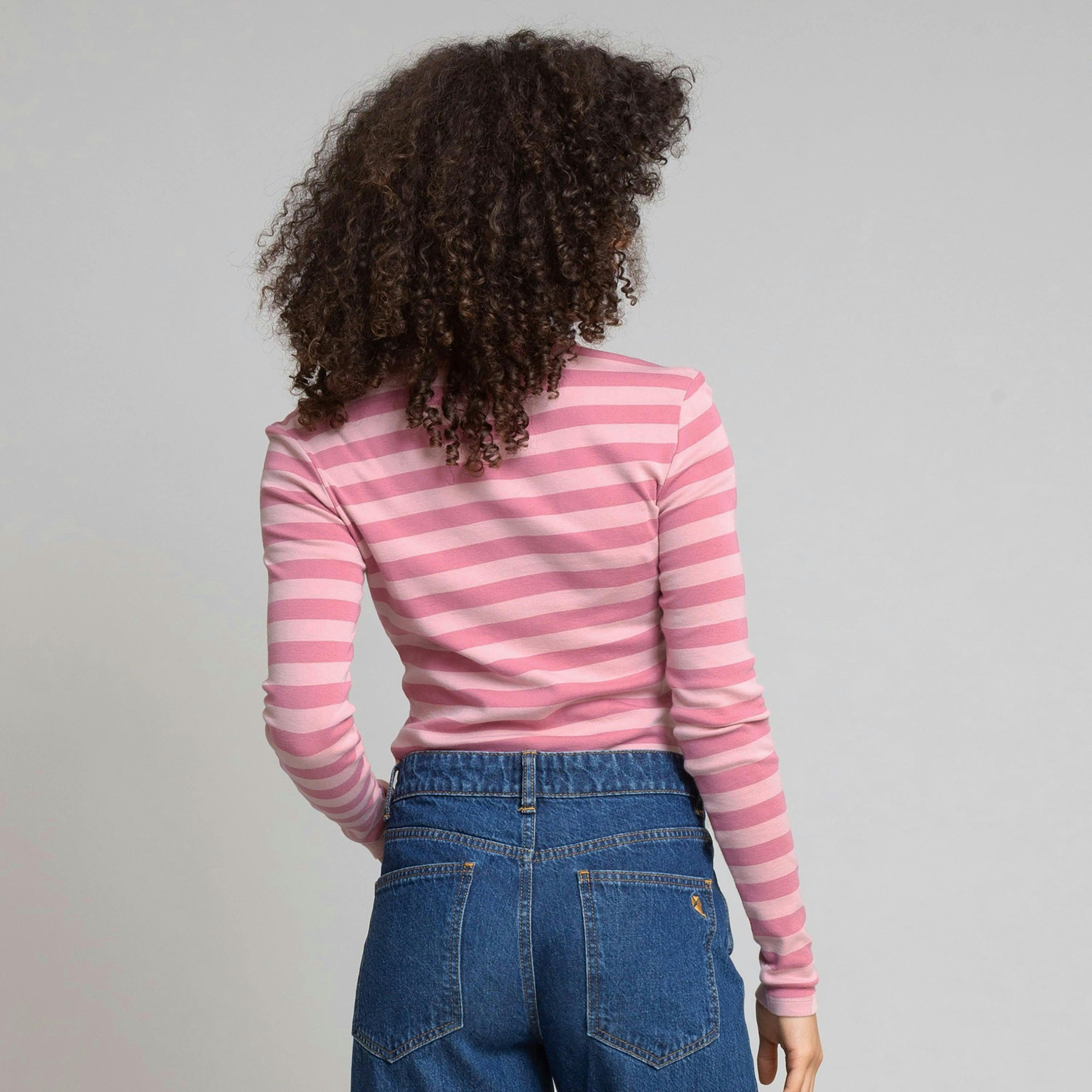 Organic Portesham Jersey T-Shirt Heather Stripe , view 4 of 4