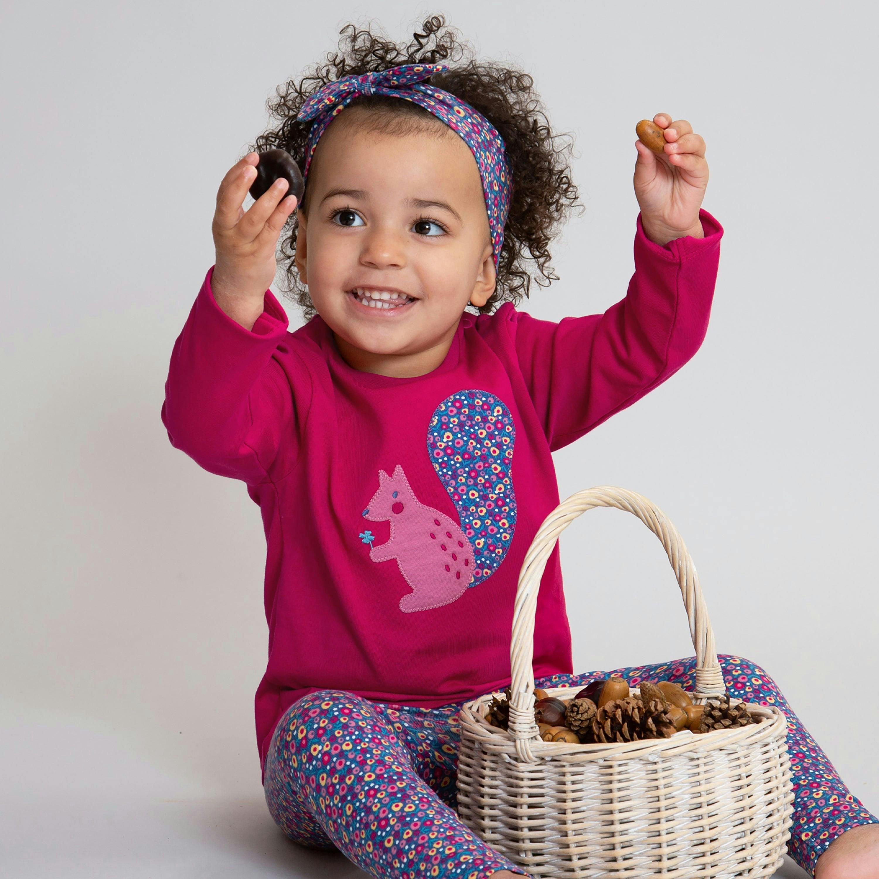 Kids Organic Lucky Squirrel T-Shirt , view 2 of 5