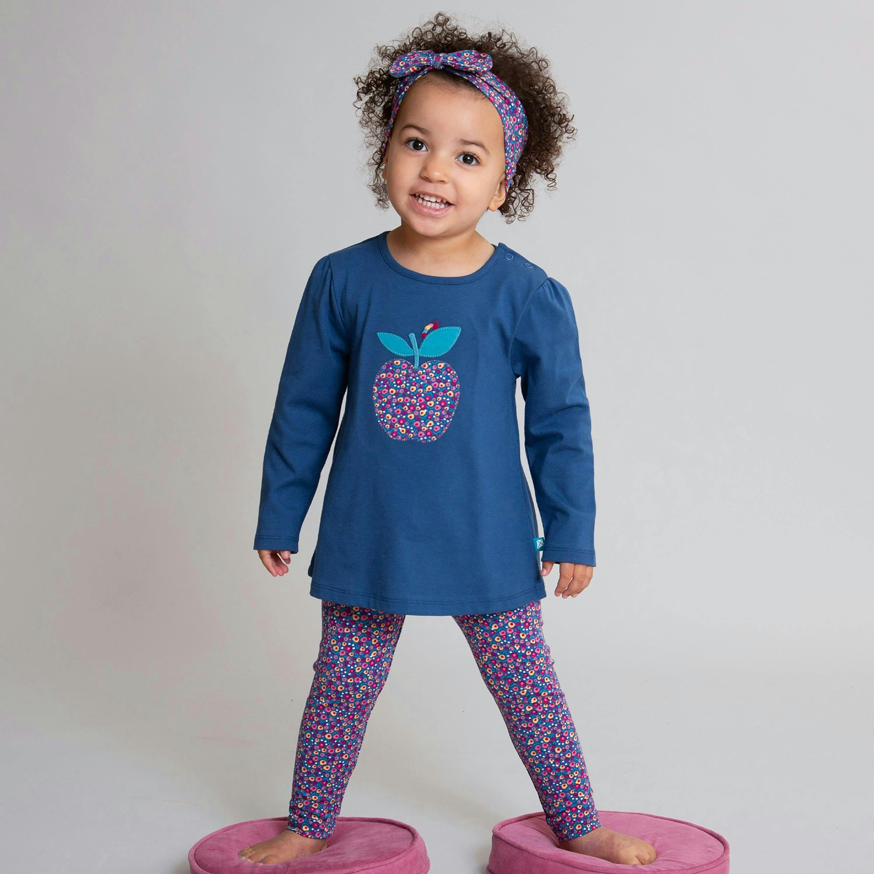 Kids Organic Berry Ditsy Leggings , view 2 of 6