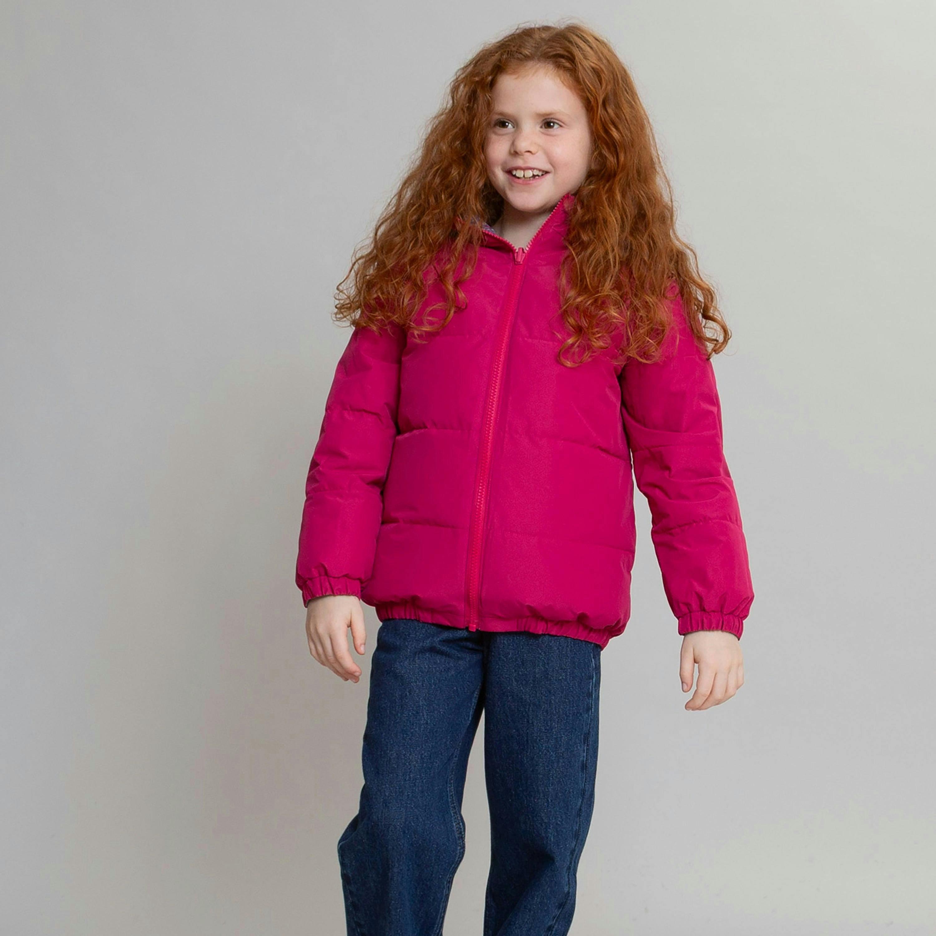 Kids Berry Ditsy Reversible Cocoon Coat , view 5 of 6