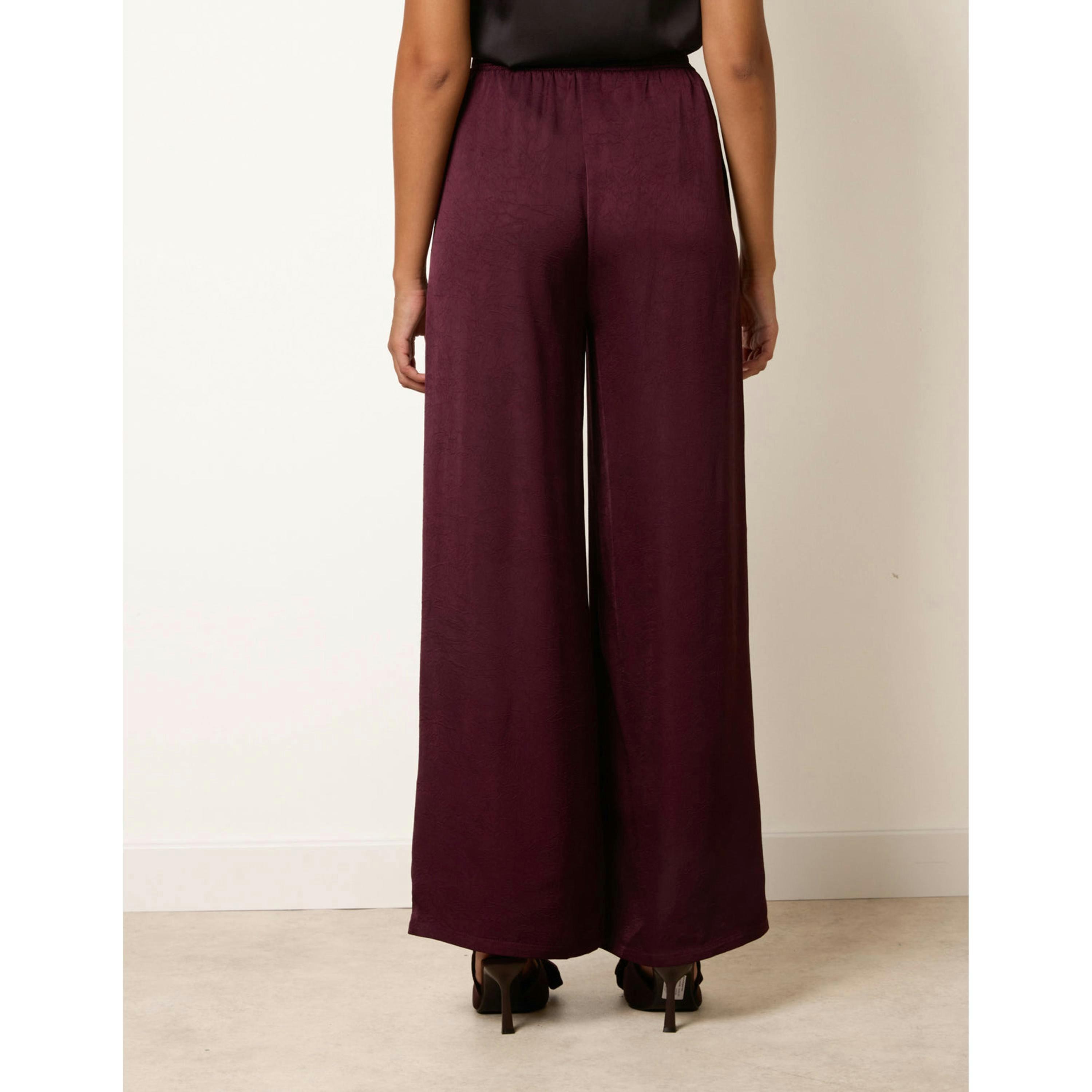 Blue Vanilla High Waist Wide Leg Trousers  in Purple , view 2 of 4