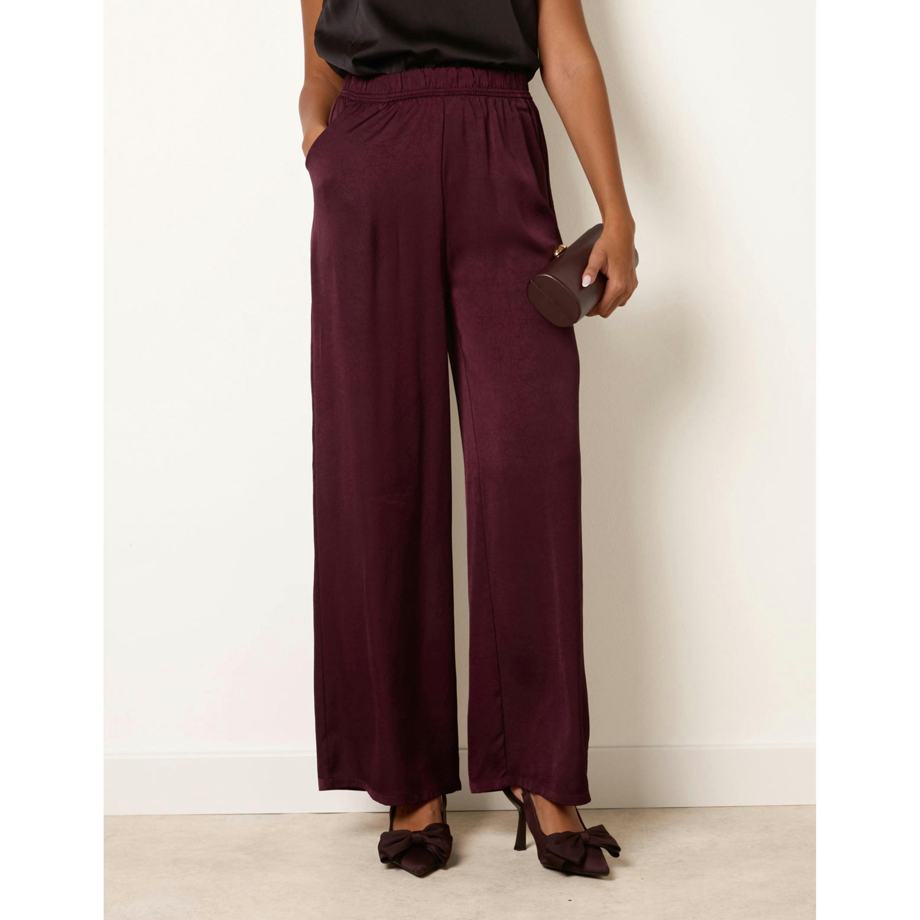 Blue Vanilla High Waist Wide Leg Trousers  in Purple , view 4 of 4