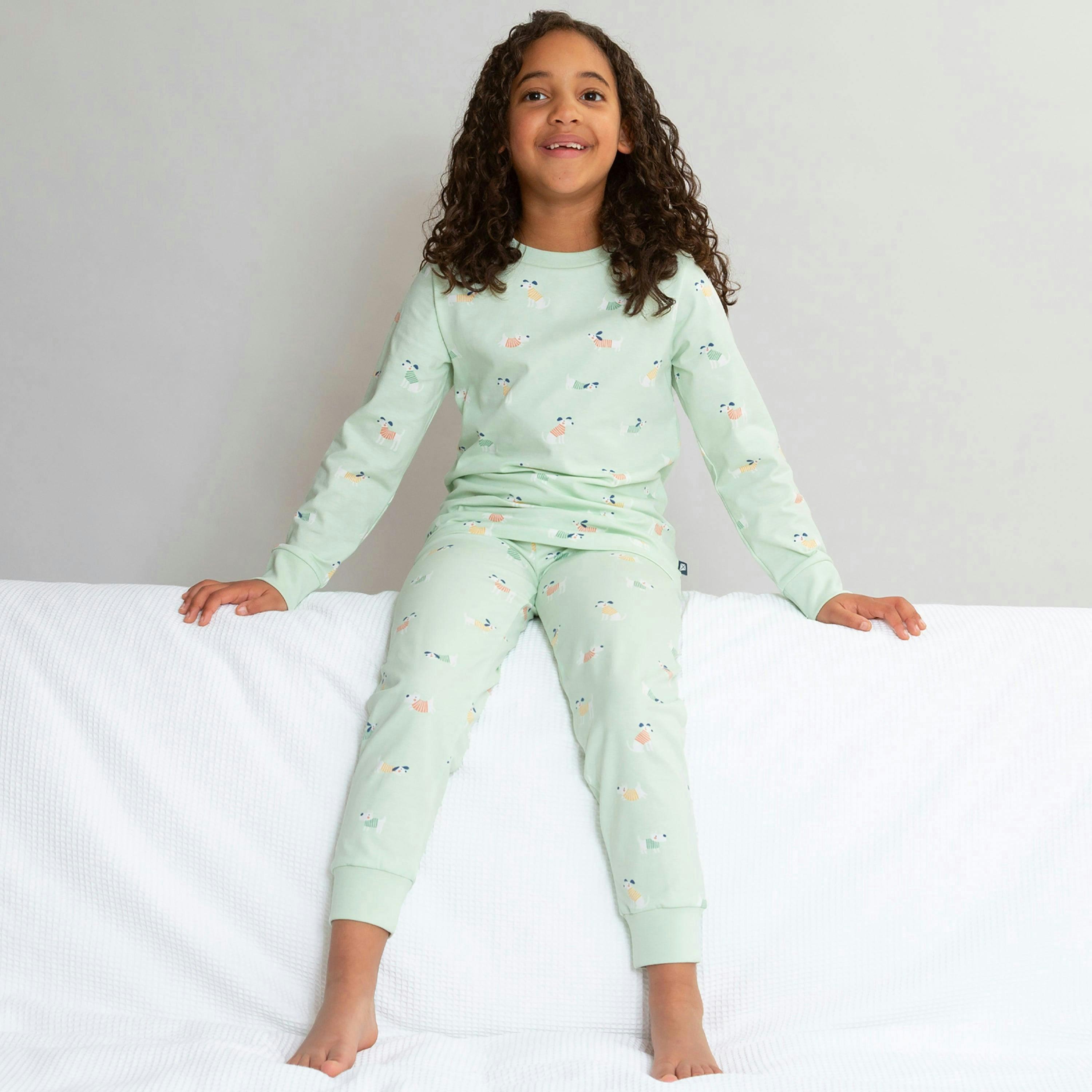 Kids Organic Lucky Pups Pyjamas , view 3 of 5