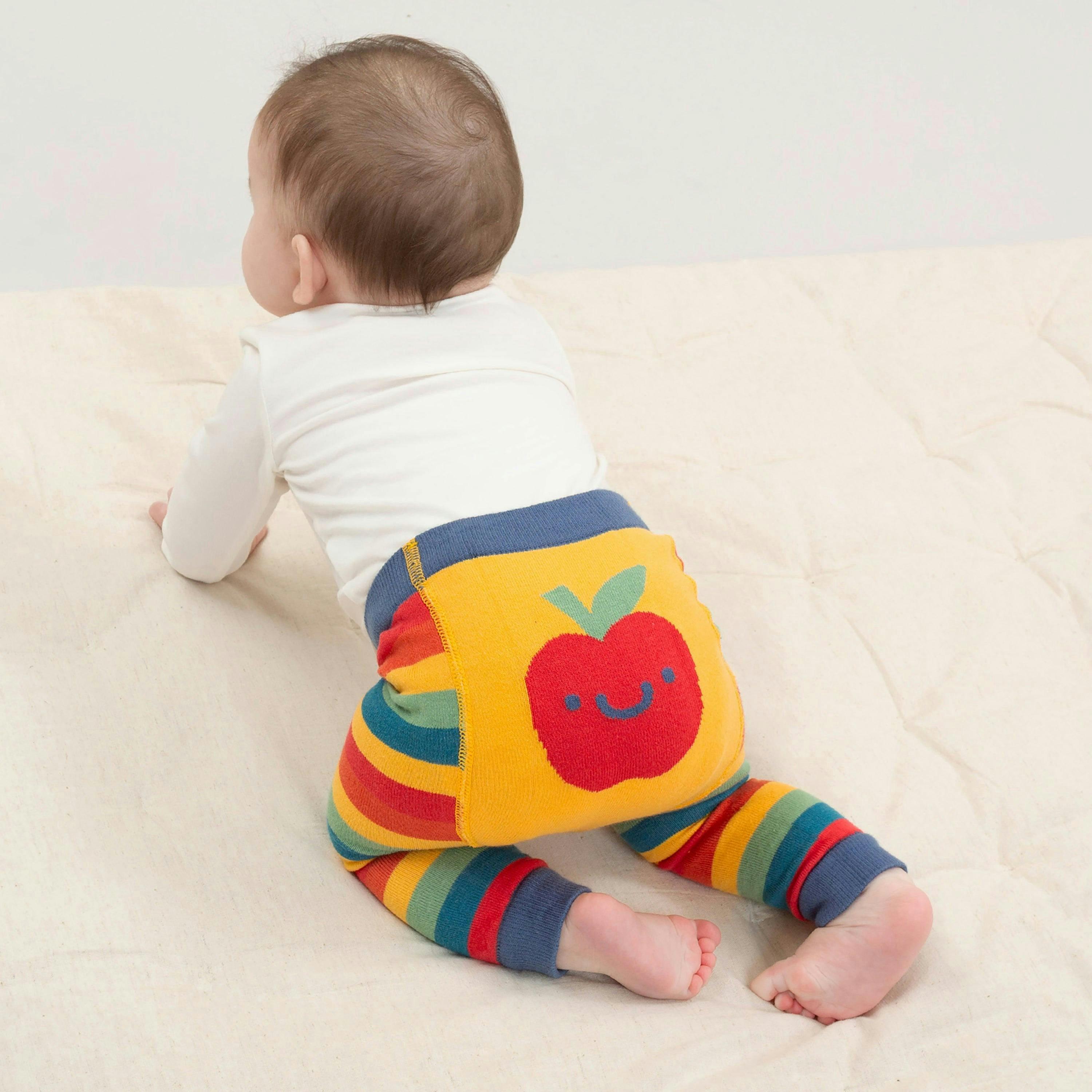 Baby Organic Apple A Day Knit Leggings , view 3 of 4