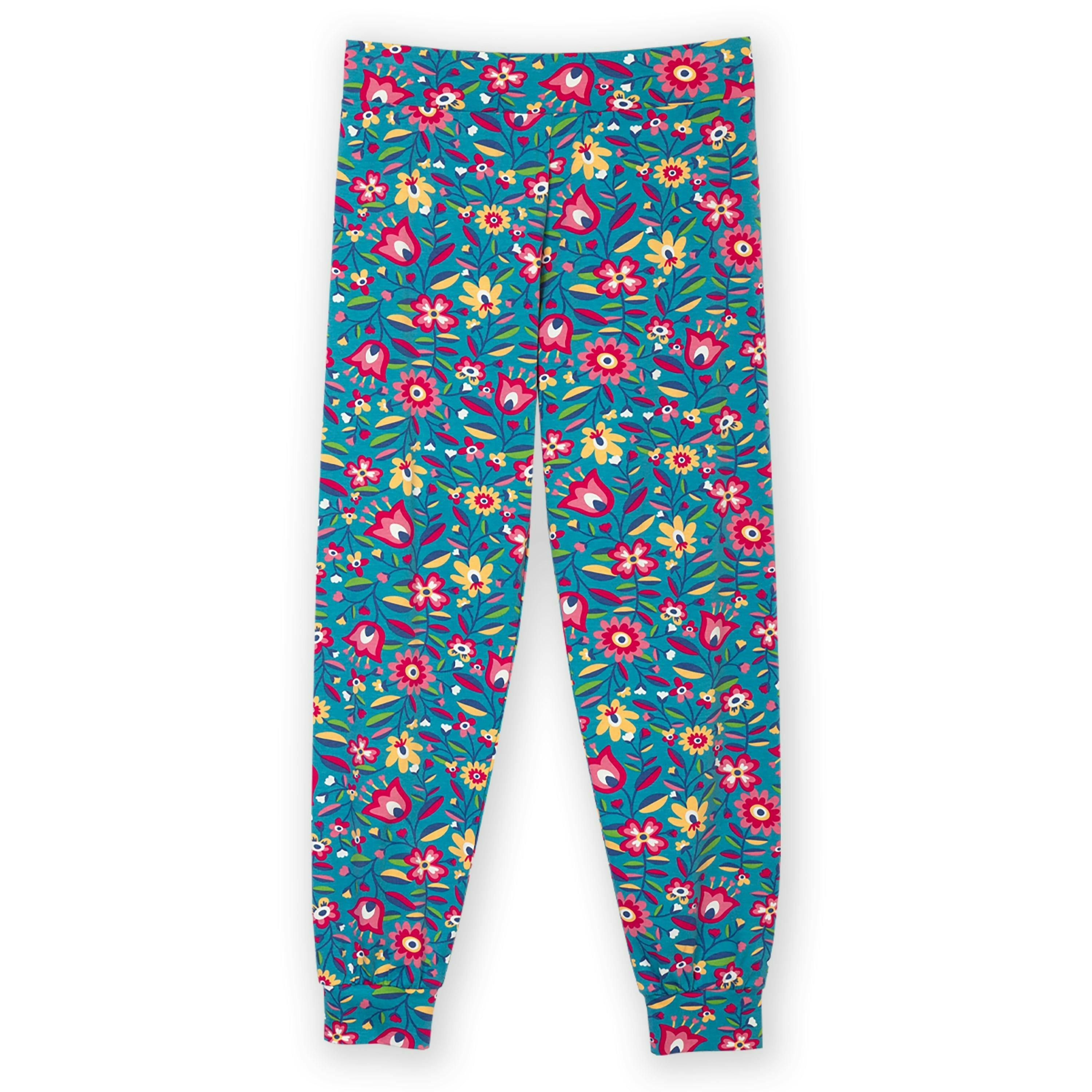 Organic Folksy Bloom Lyme Cuffed Loungers , view 2 of 4