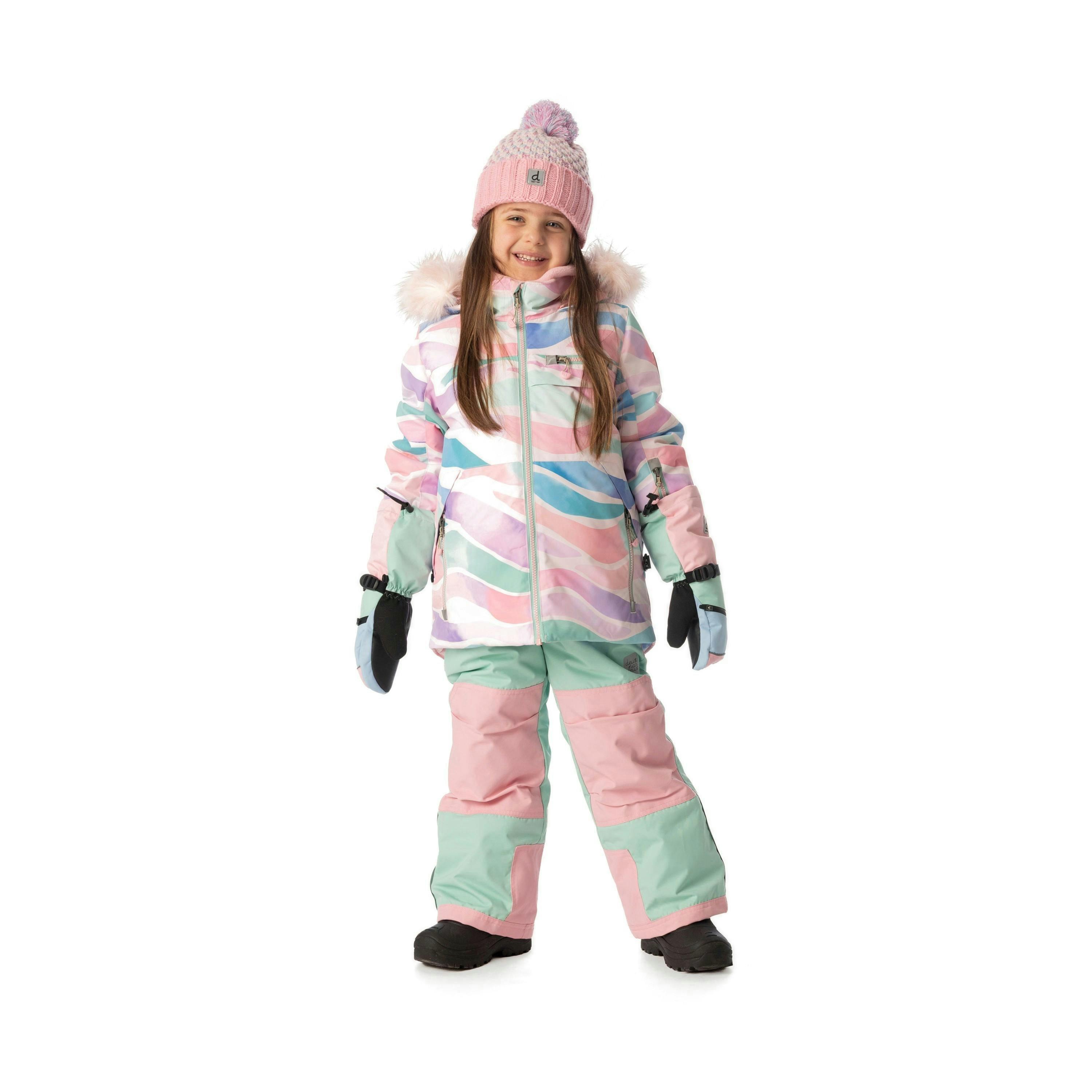Two Piece Play Snowsuit Multicolored Line Print , view 2 of 6
