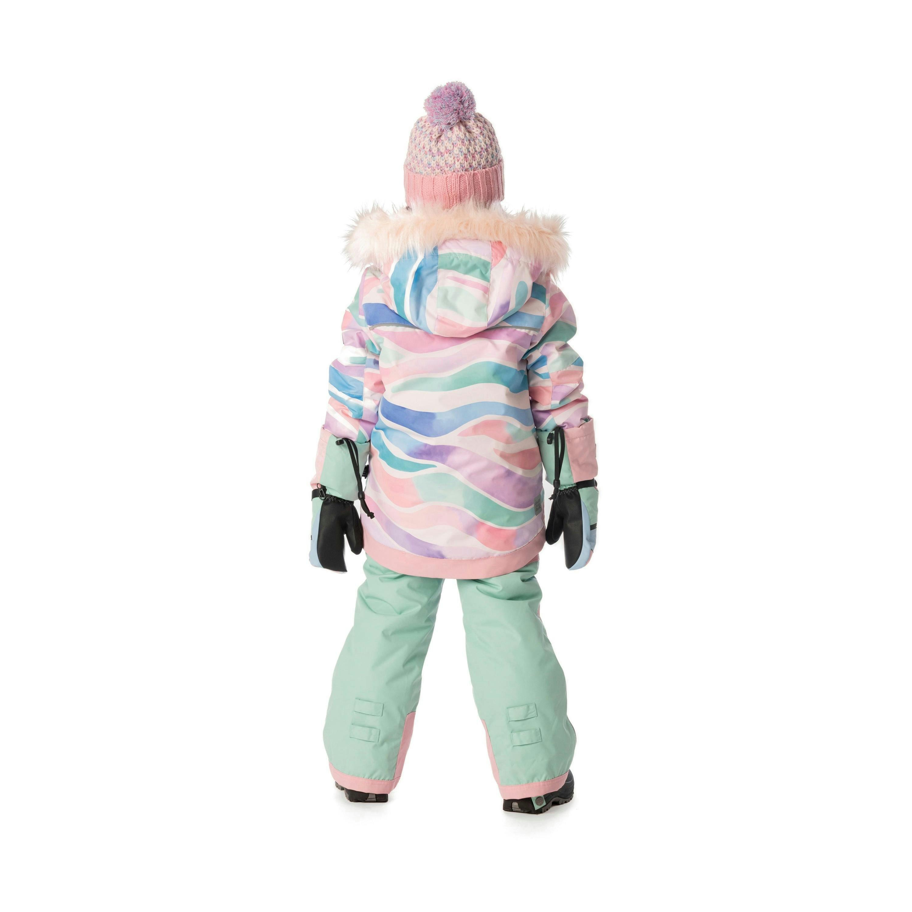 Two Piece Play Snowsuit Multicolored Line Print , view 4 of 6