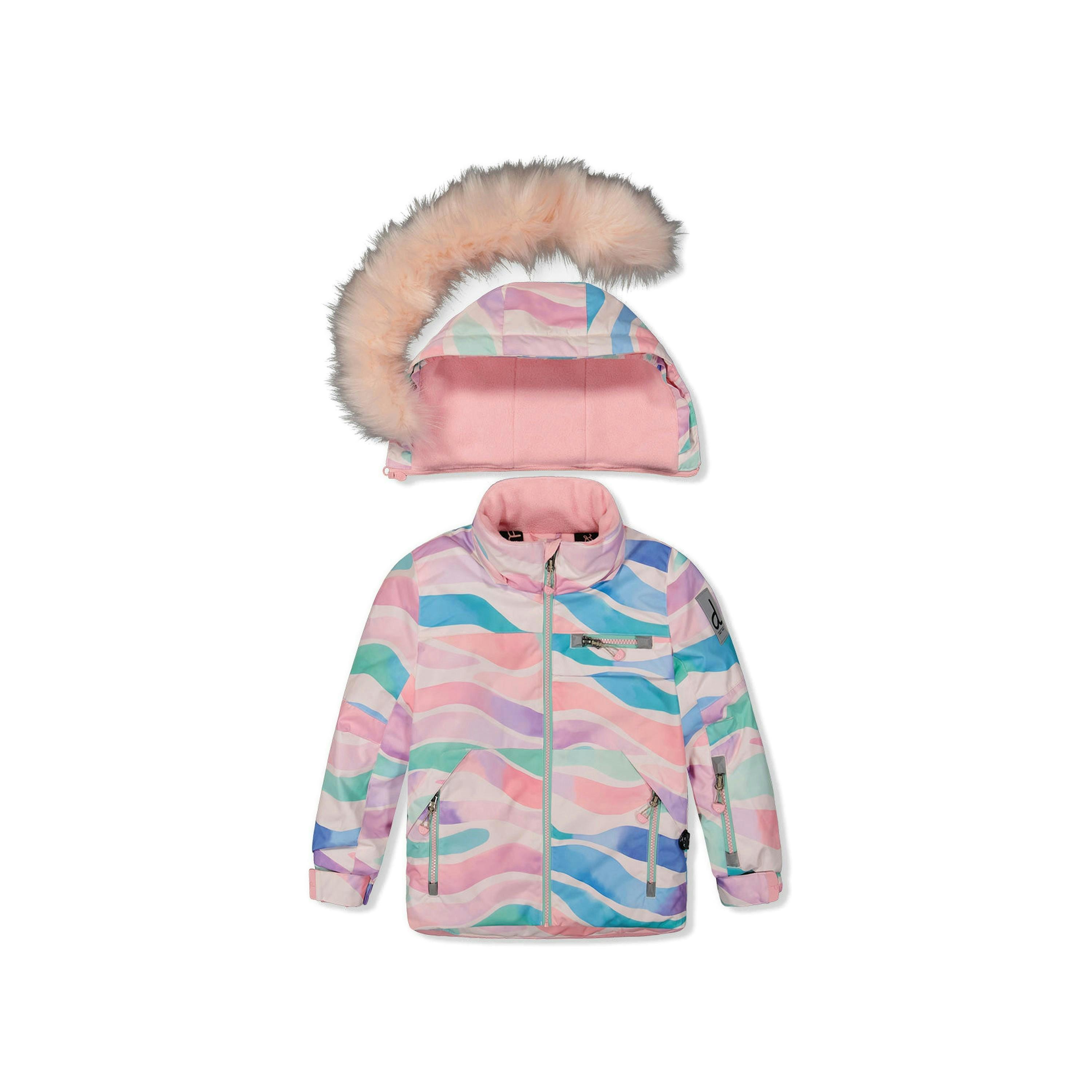 Two Piece Play Snowsuit Multicolored Line Print , view 5 of 6