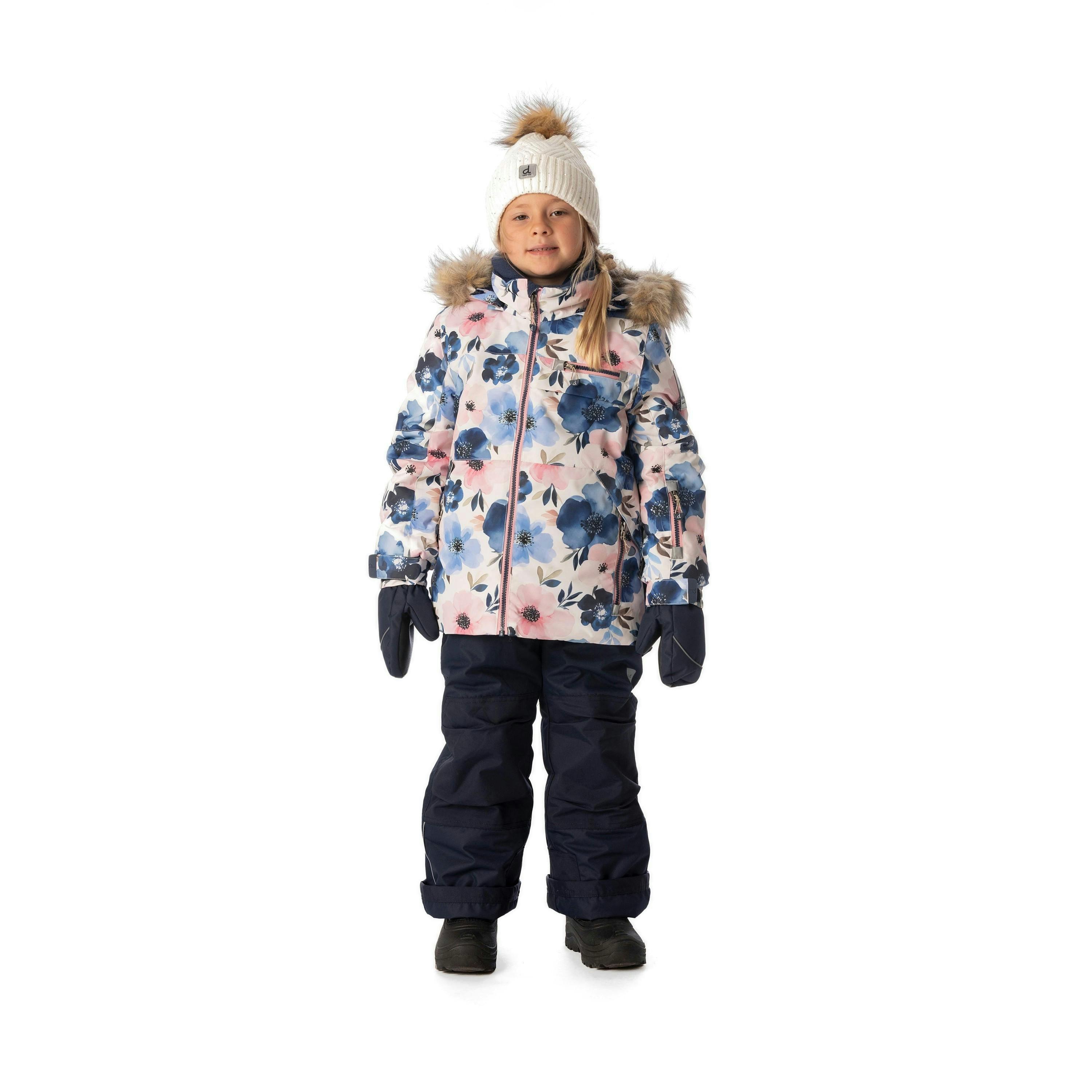 Two Piece Play Snowsuit Watercolor Flower Print , view 2 of 6