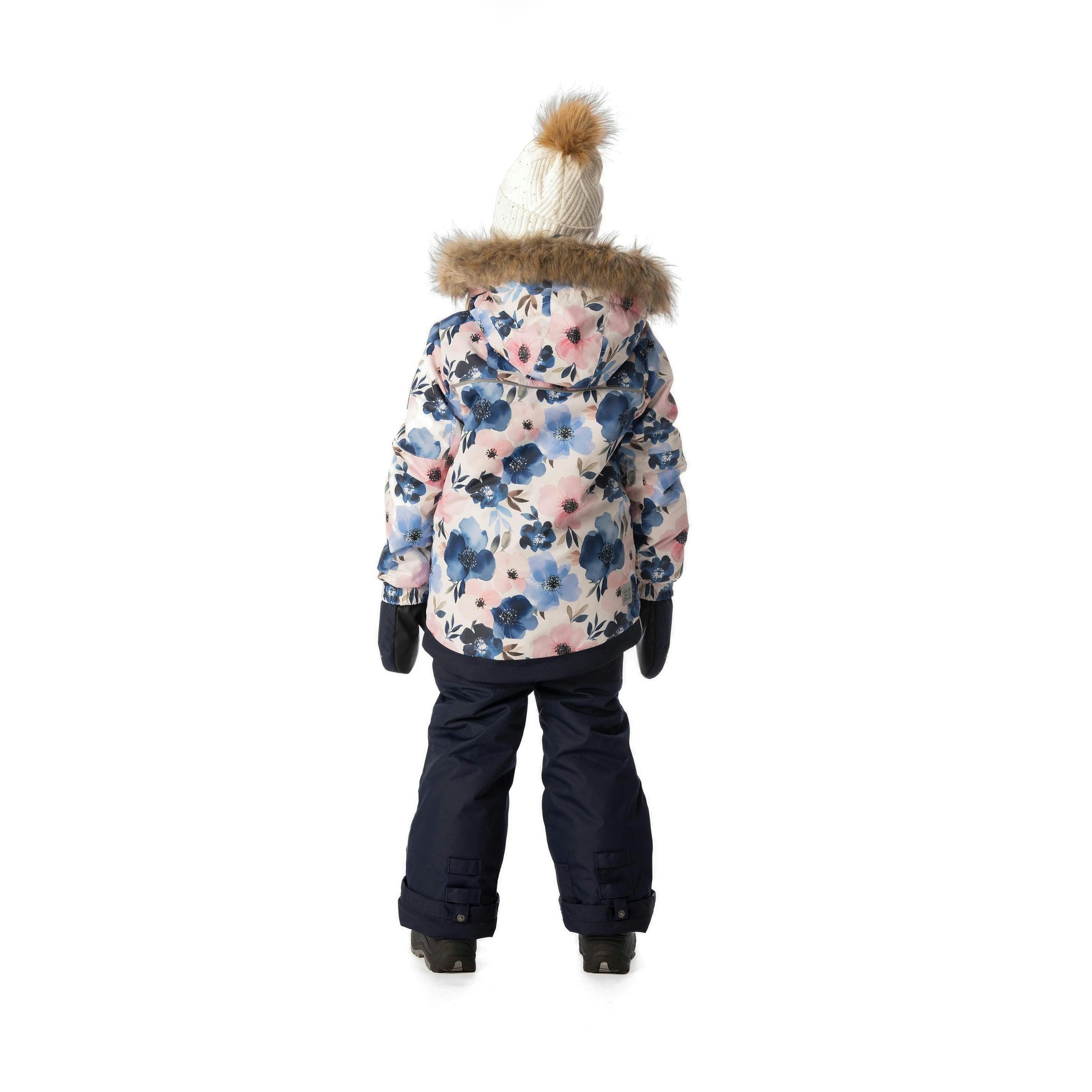 Two Piece Play Snowsuit Watercolor Flower Print , view 4 of 6