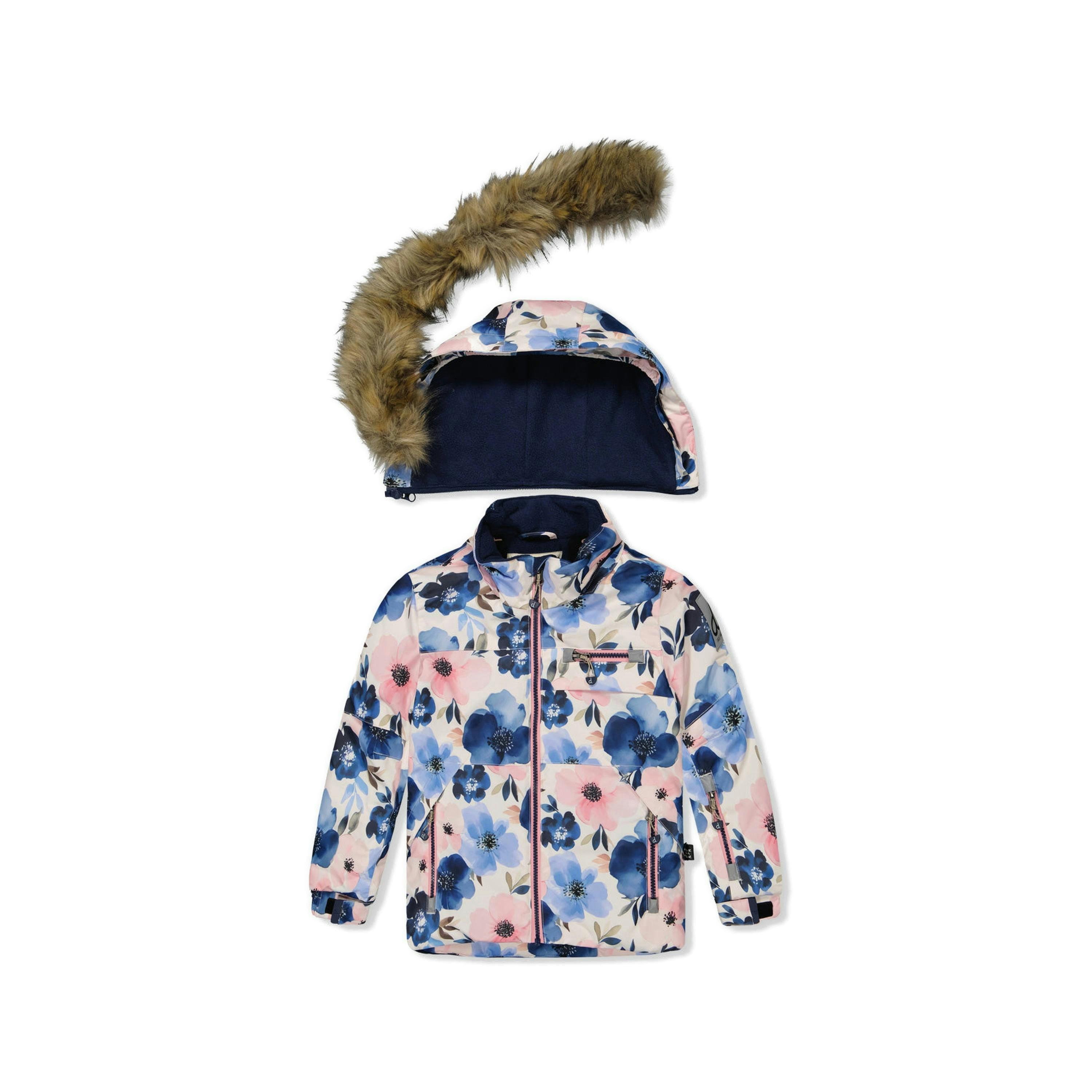 Two Piece Play Snowsuit Watercolor Flower Print , view 5 of 6