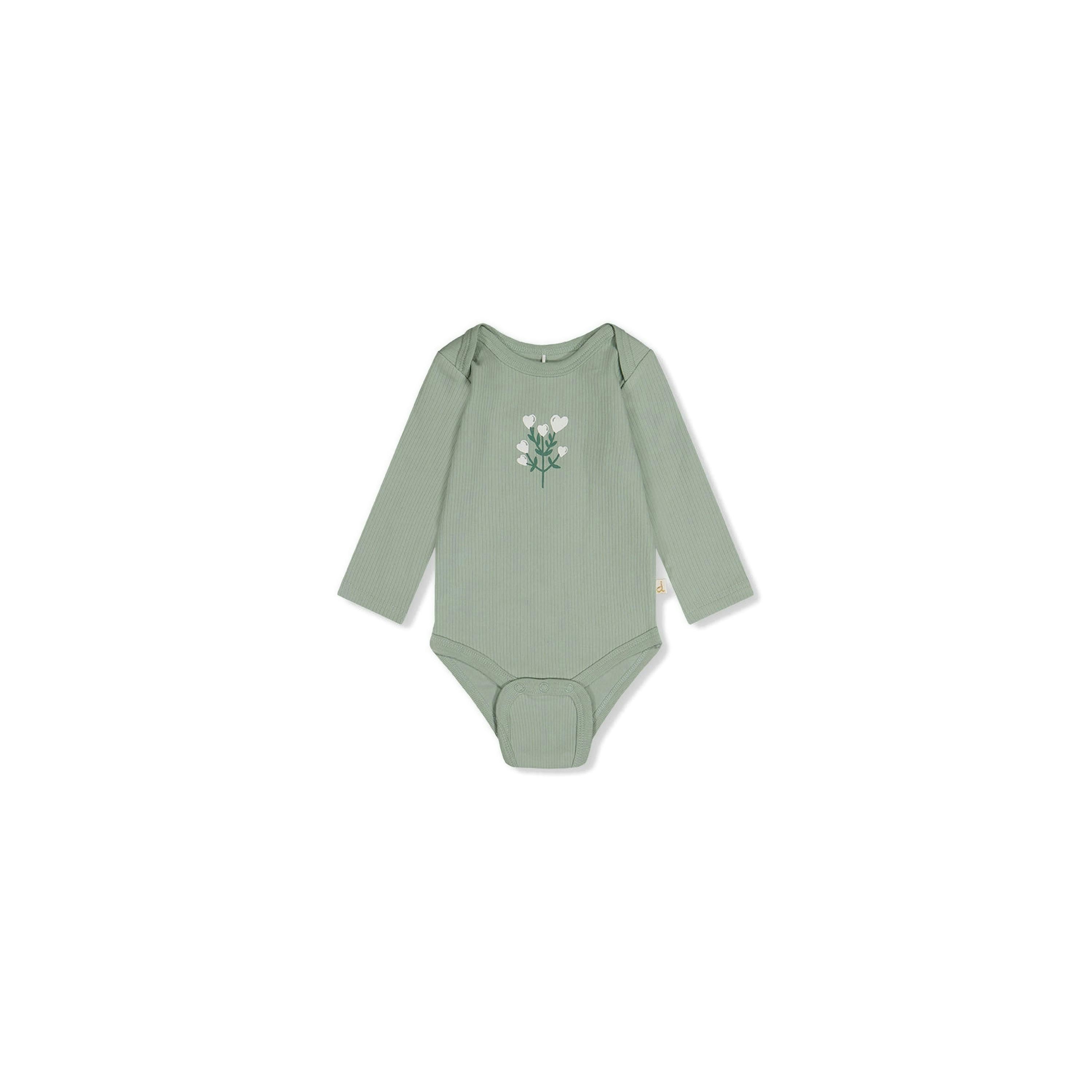 Organic Cotton Onesie Greyish Green , view 2 of 3