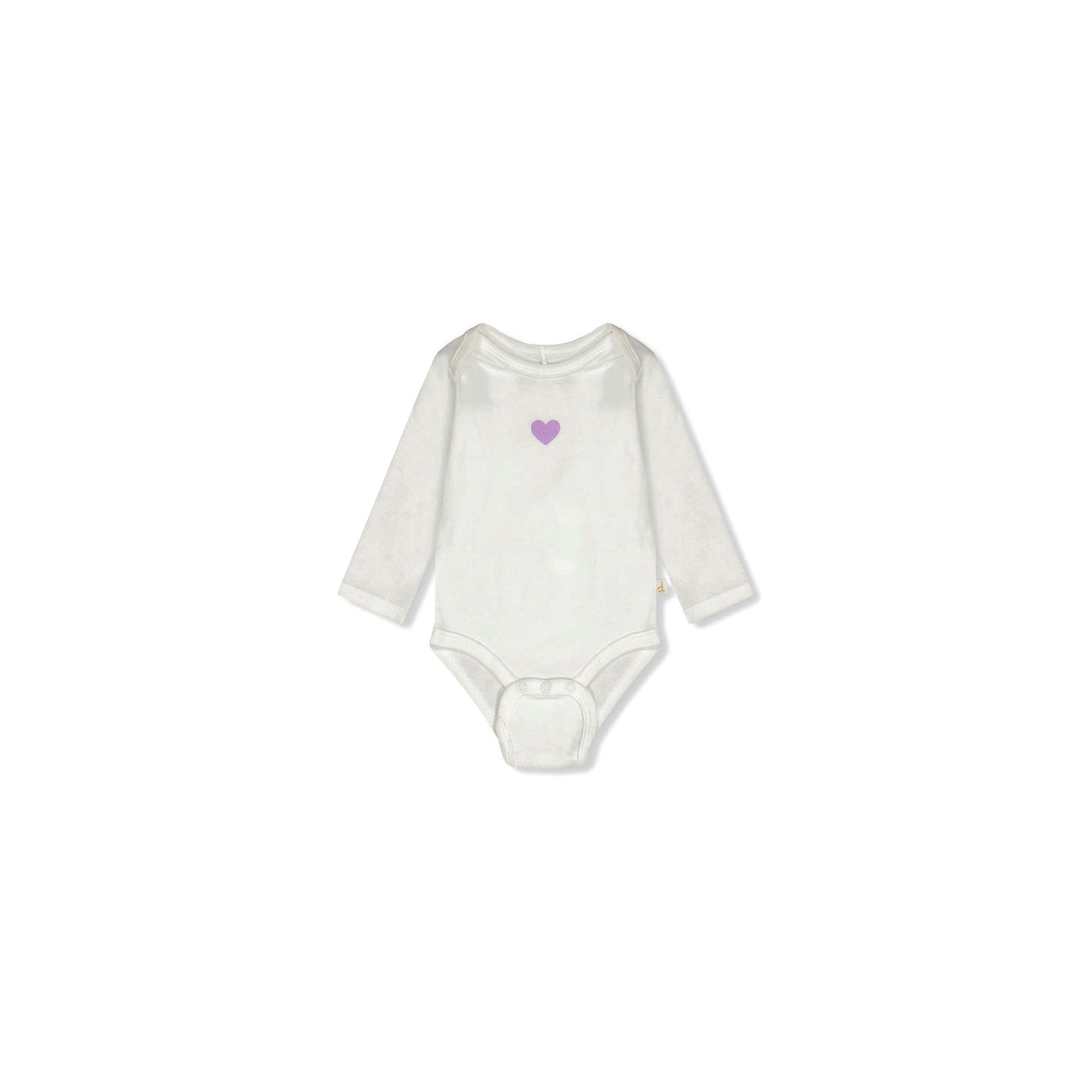 Three Pack Organic Cotton Onesie Purple Floral Print , view 2 of 2