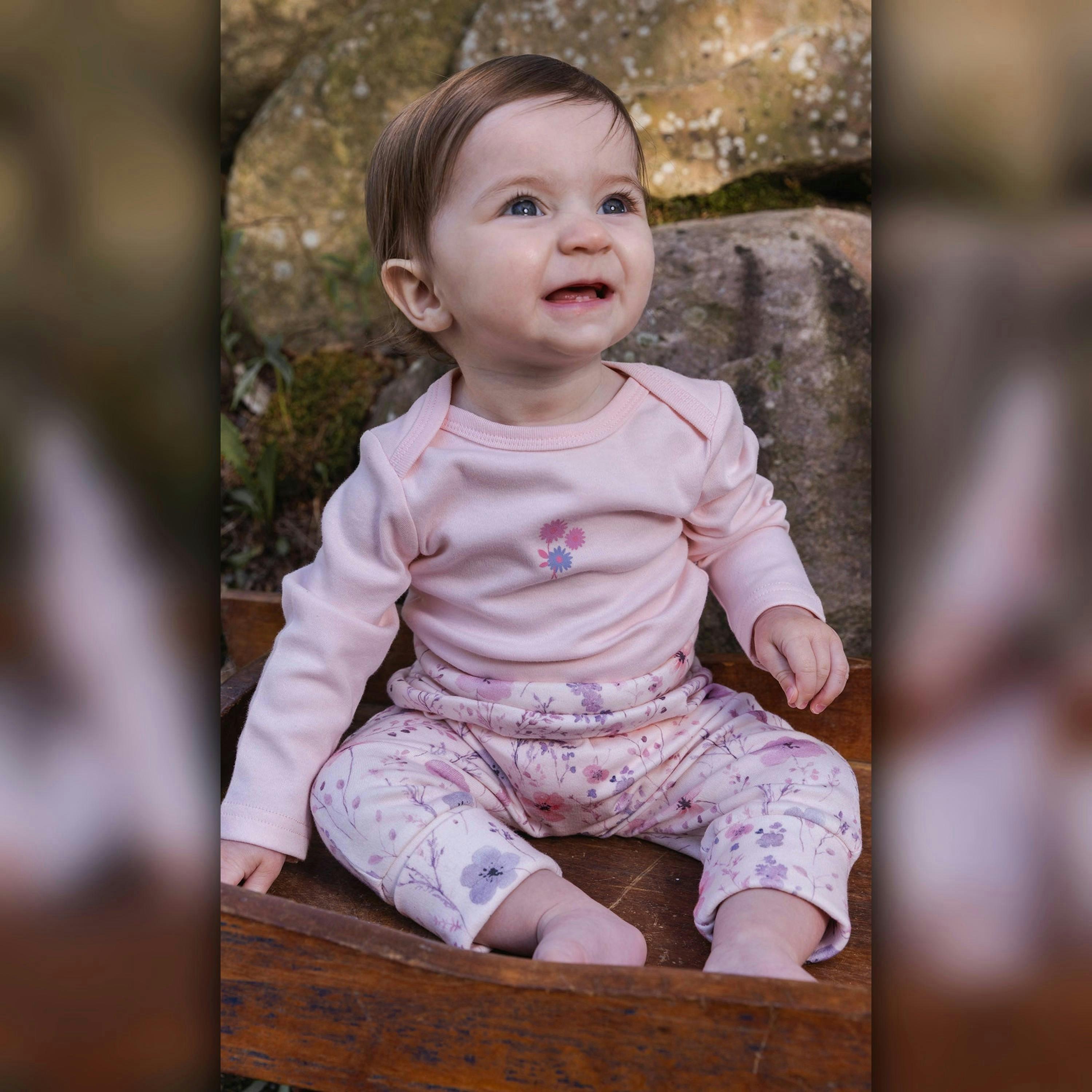 Organic Cotton Onesie Very Pale Pink , view 2 of 4