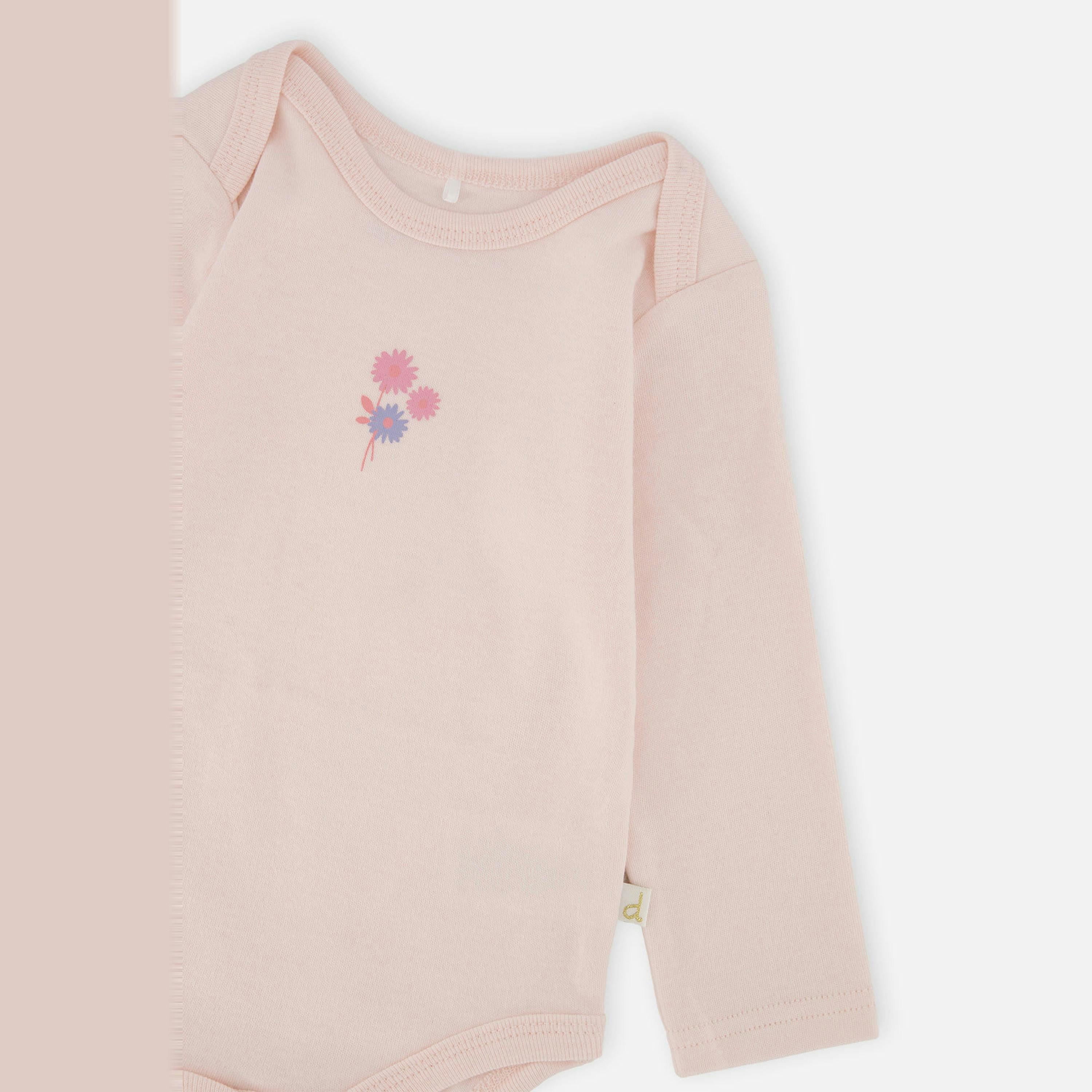 Organic Cotton Onesie Very Pale Pink , view 4 of 4