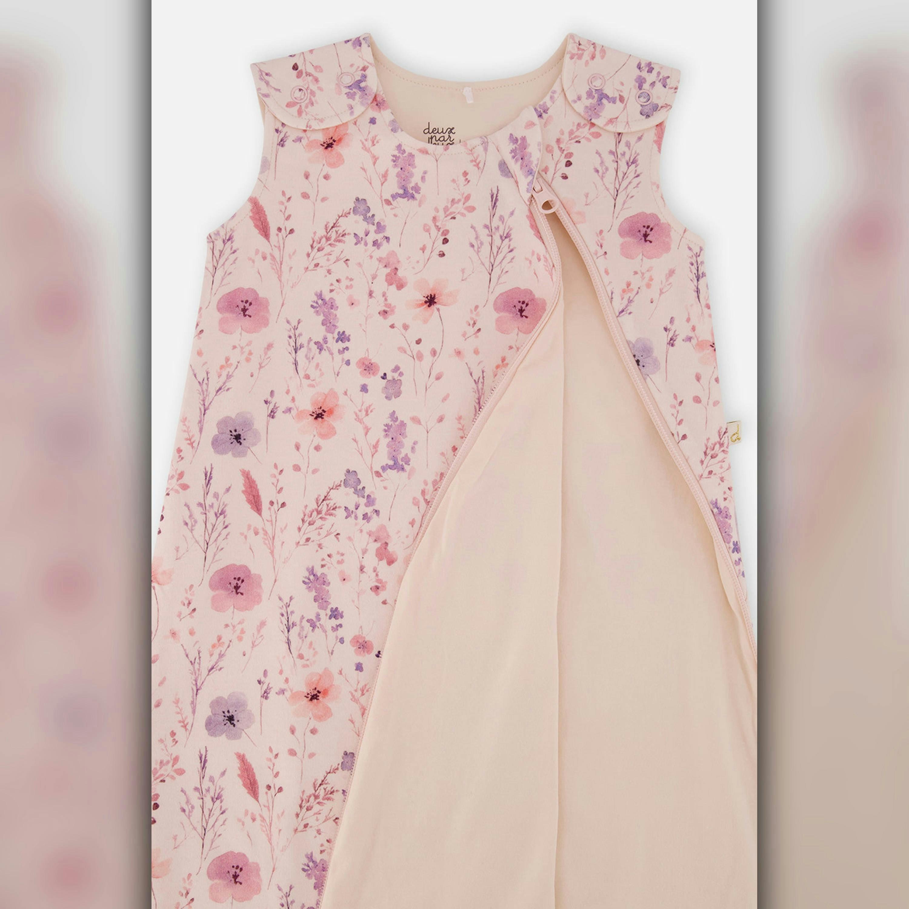 Organic Cotton Sleep Sack Pink Printed Flowers , view 2 of 2