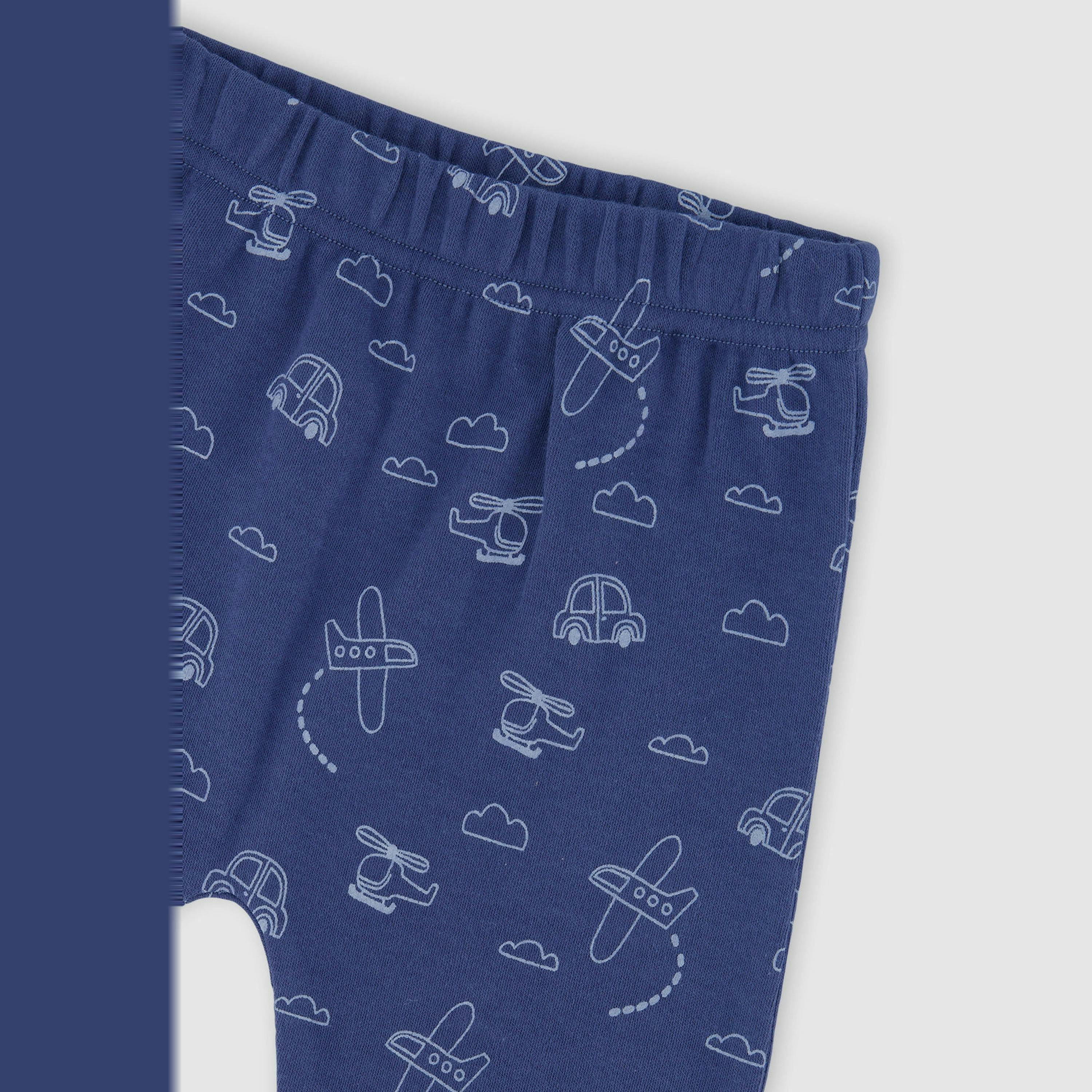 Organic Cotton Pants And Top Set Sky Blue , view 4 of 4