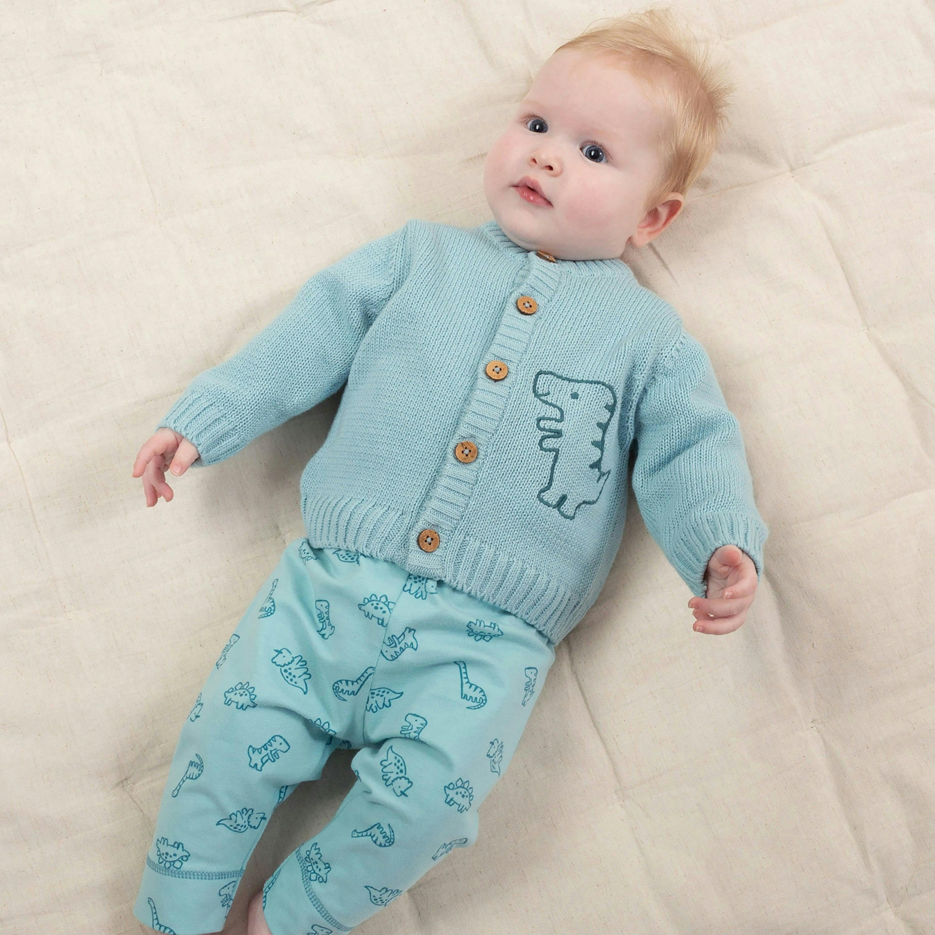 Baby Organic Diddy Dino Cardi , view 2 of 3