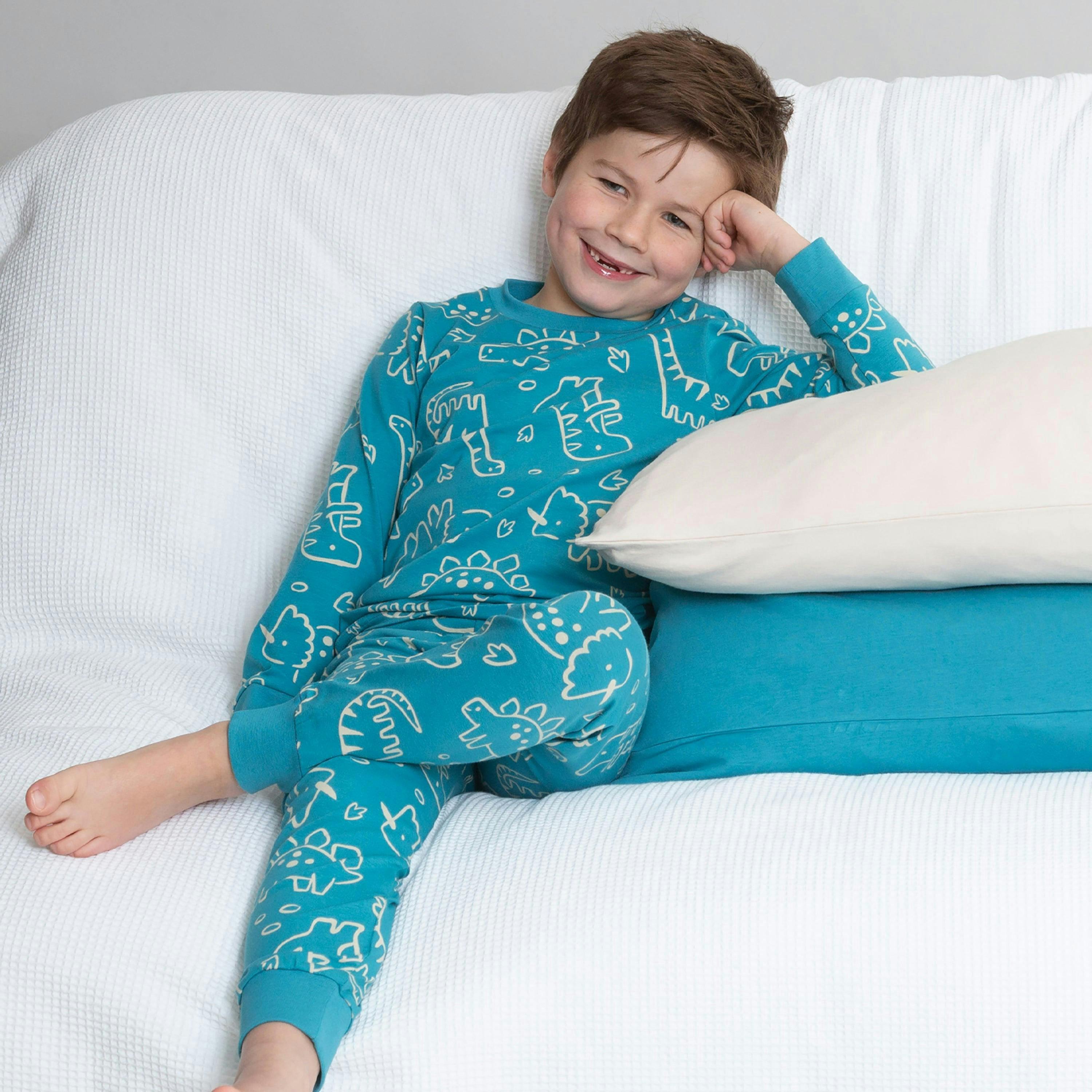 Kids Organic Doodle Dino Pyjamas , view 3 of 5