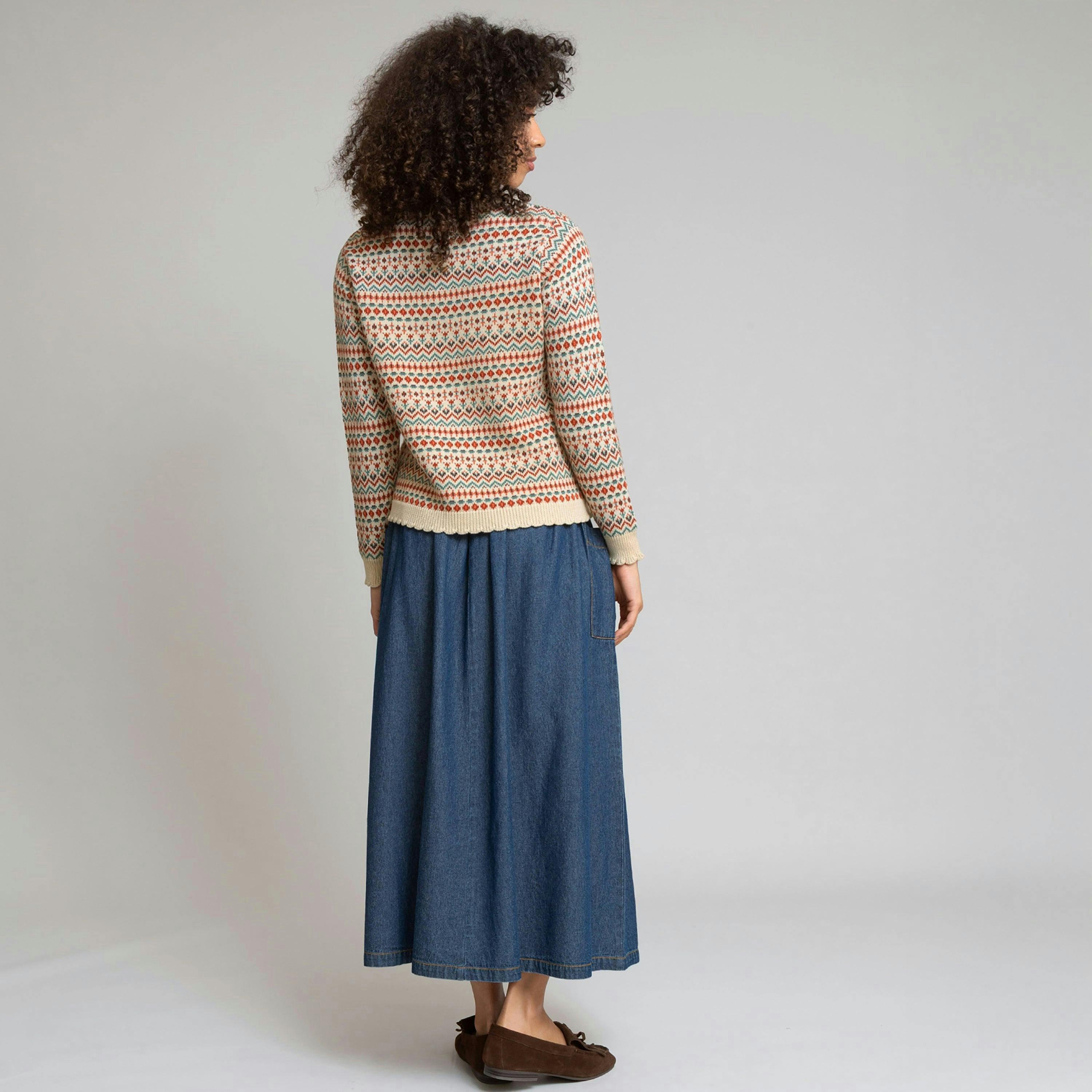 Organic Mudeford Denim Skirt , view 4 of 4