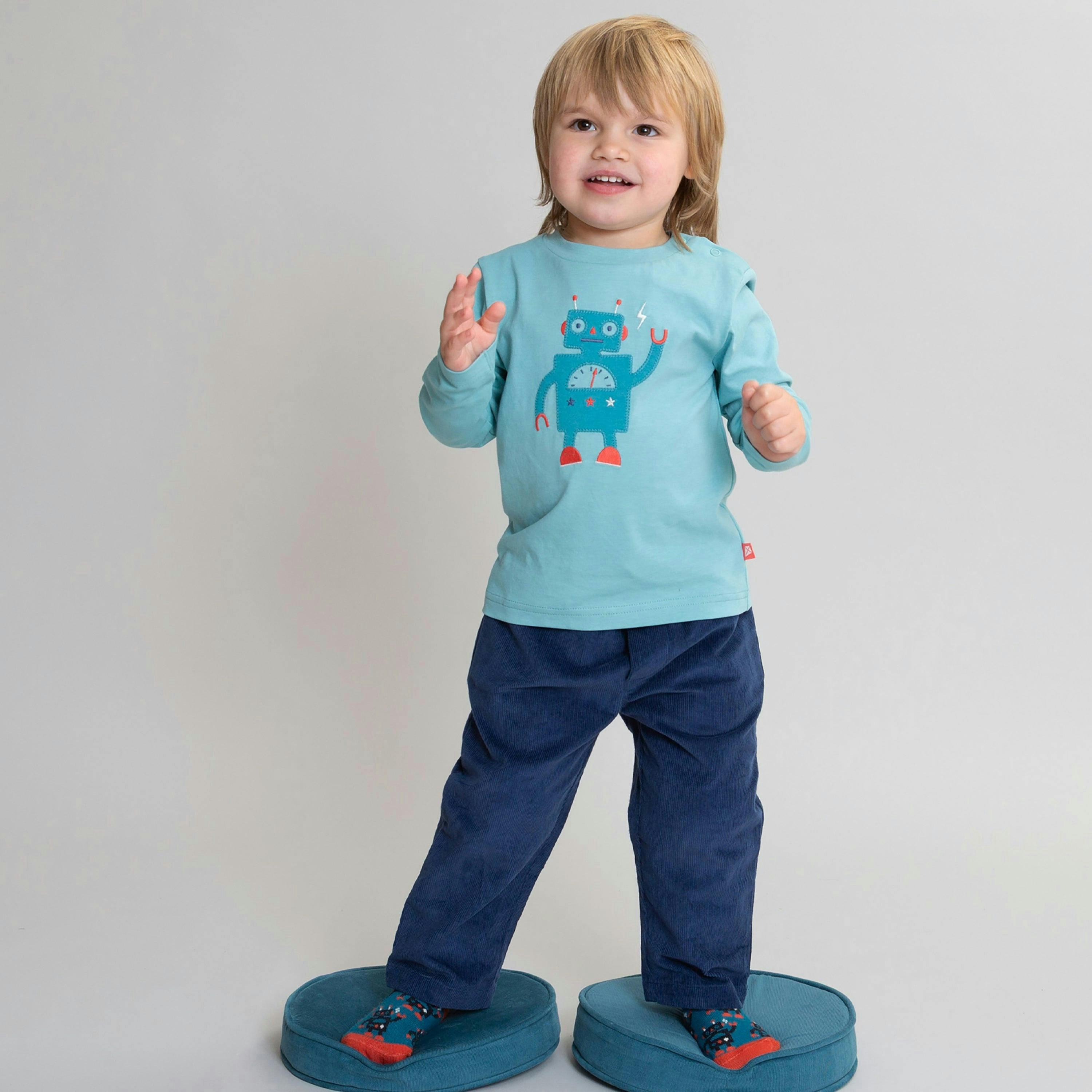 Kids Organic Comfy Cords Midnight , view 2 of 5