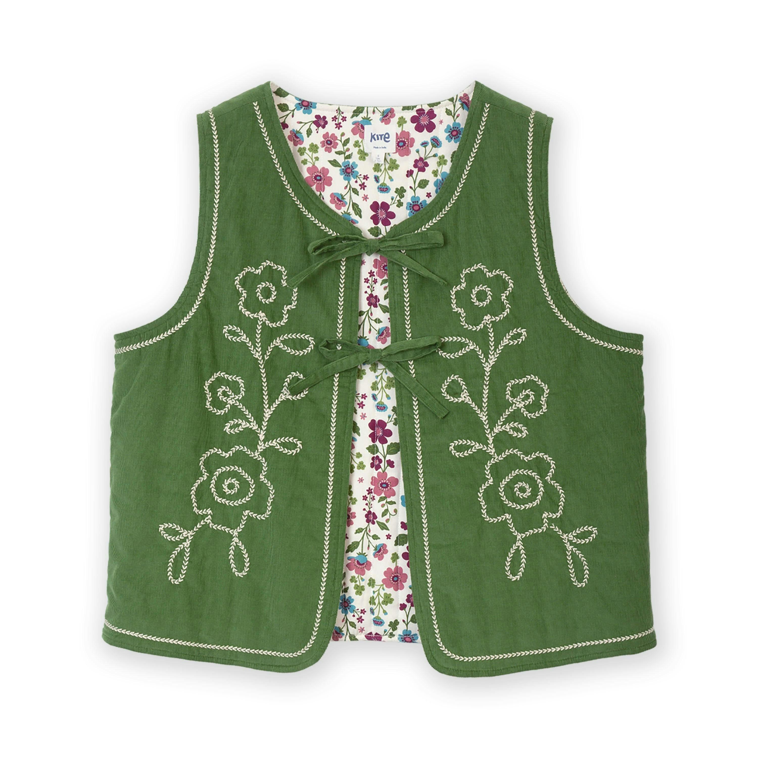 Organic Clover Reversible Thornford Waistcoat , view 2 of 5