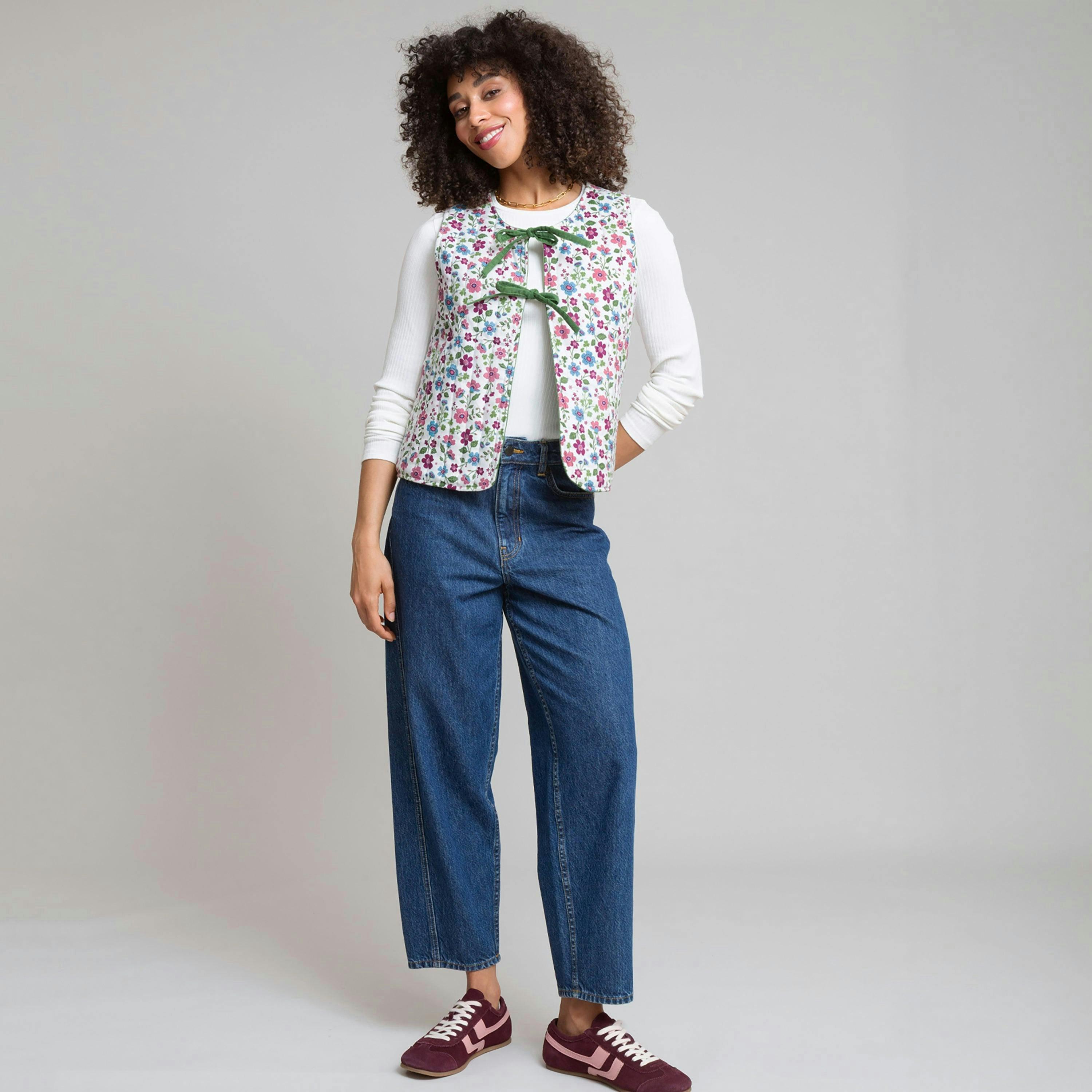 Organic Clover Reversible Thornford Waistcoat , view 3 of 5