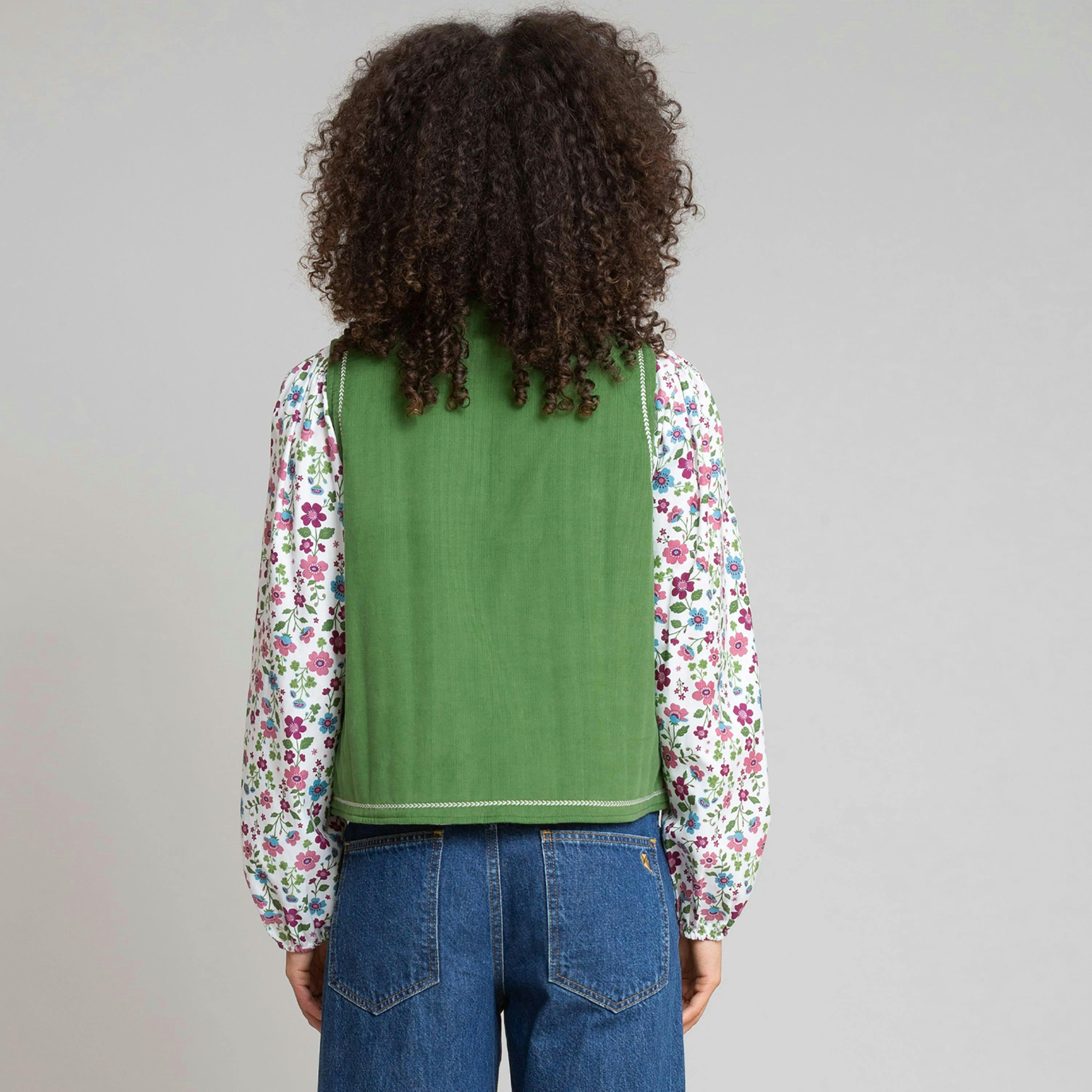 Organic Clover Reversible Thornford Waistcoat , view 4 of 5