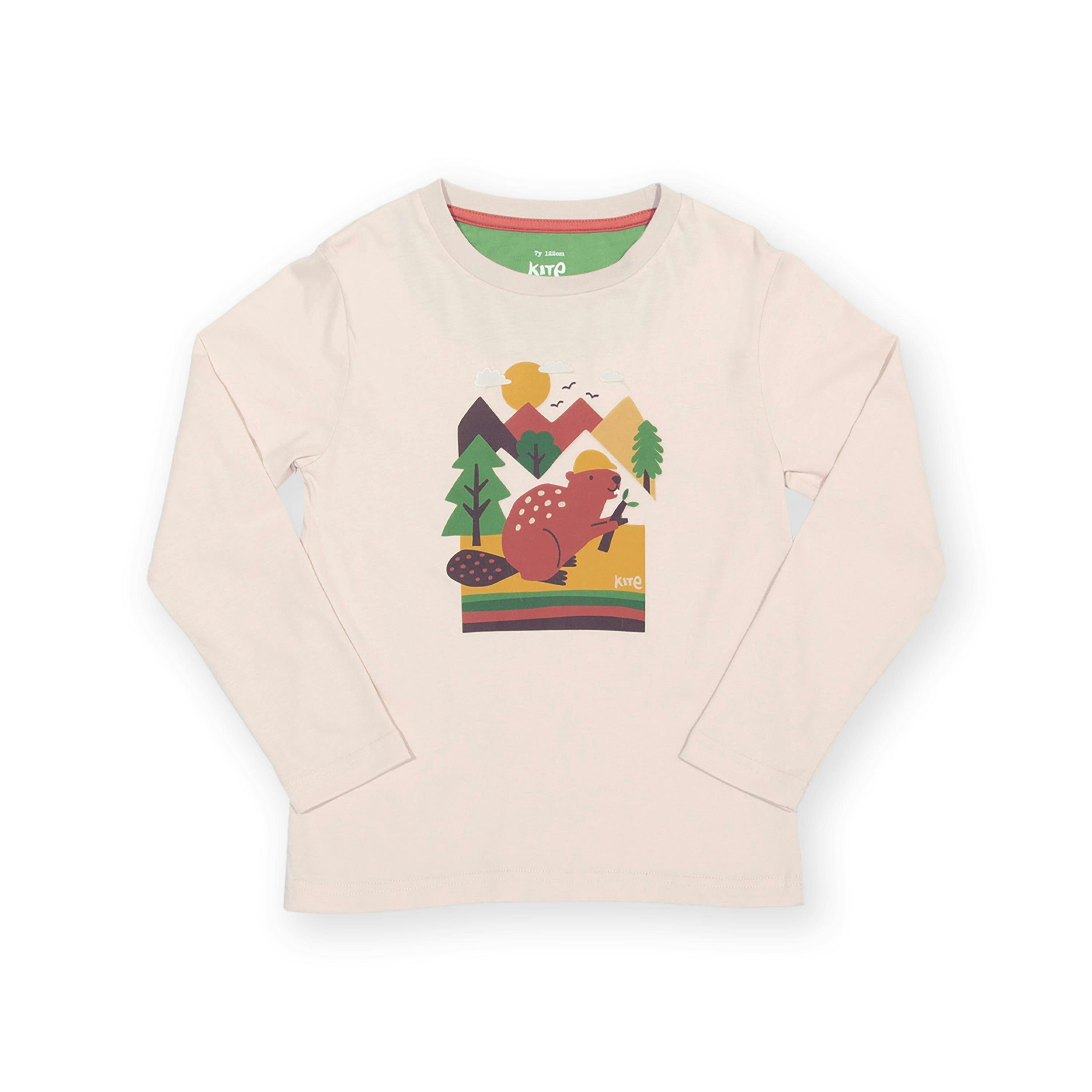 Kids Organic Busy Beaver T-Shirt , view 4 of 5