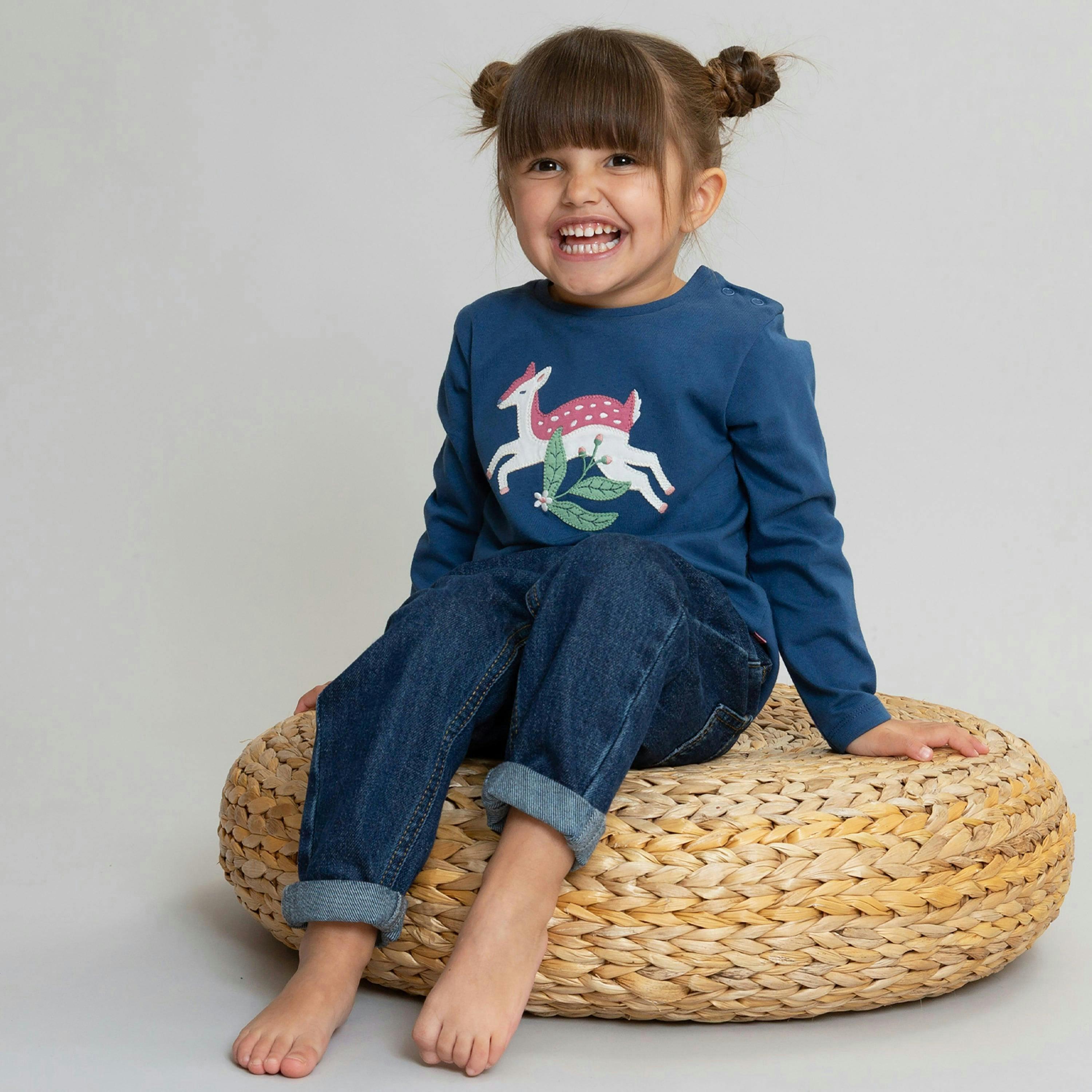 Kids Organic Slim Fit Denim Jeans , view 3 of 5