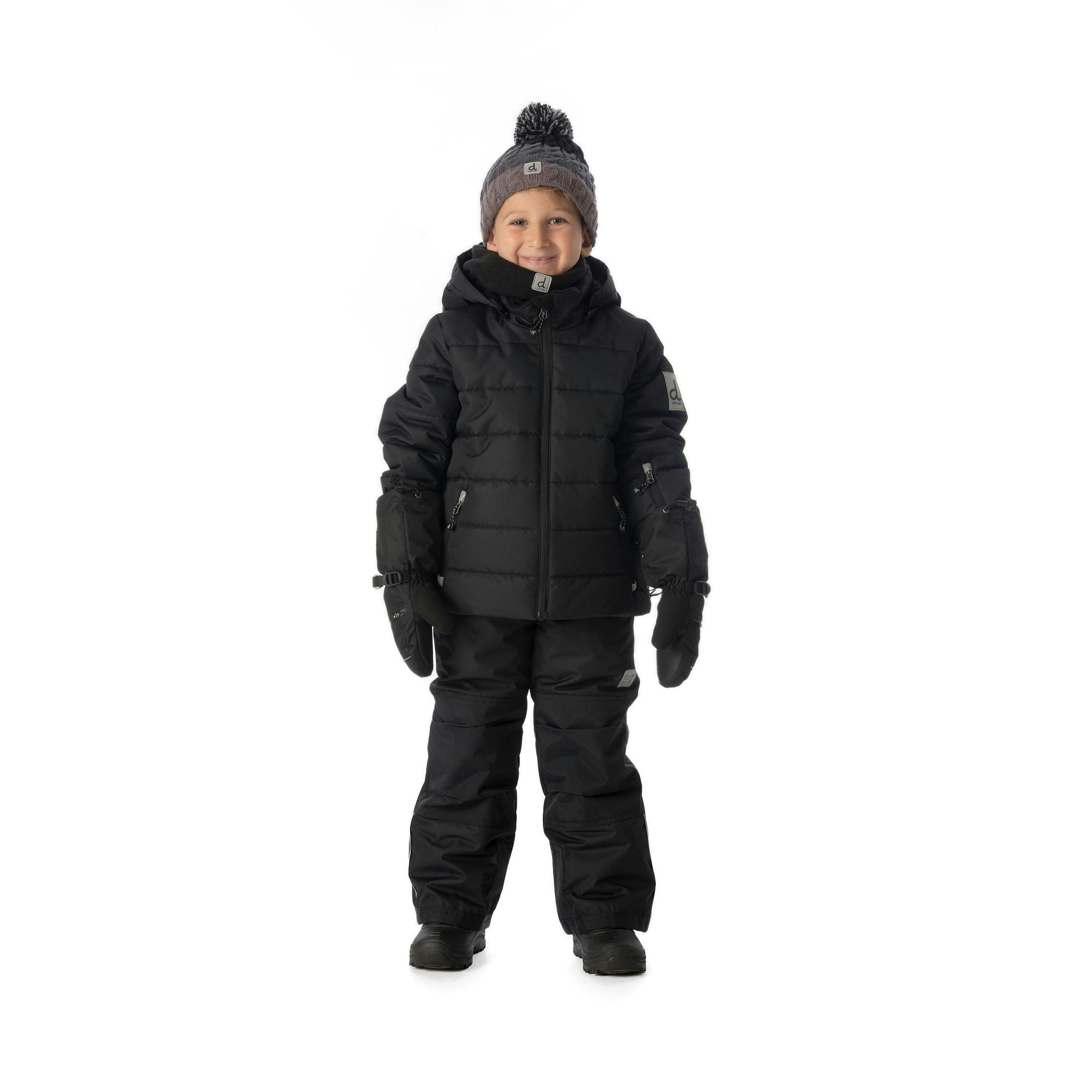 Two Piece Play Snowsuit Black With Black Pants , view 2 of 6