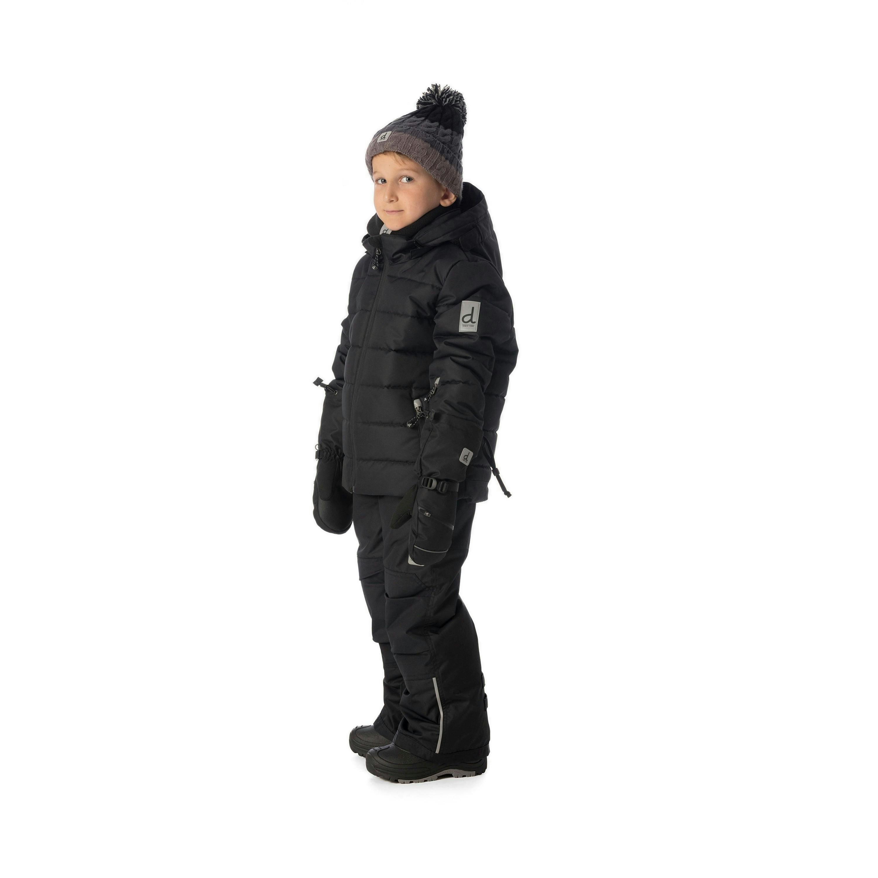 Two Piece Play Snowsuit Black With Black Pants , view 3 of 6