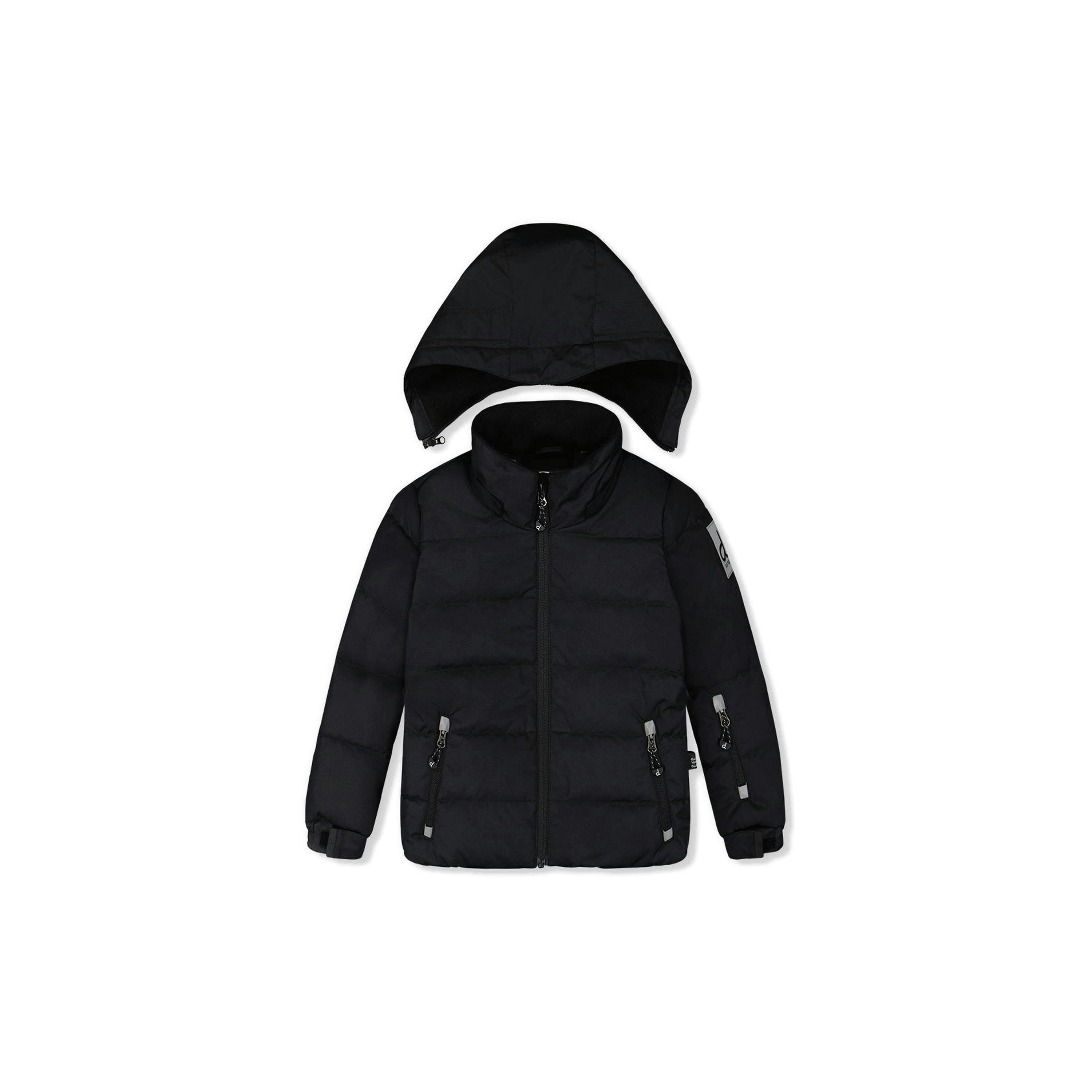 Two Piece Play Snowsuit Black With Black Pants , view 4 of 6