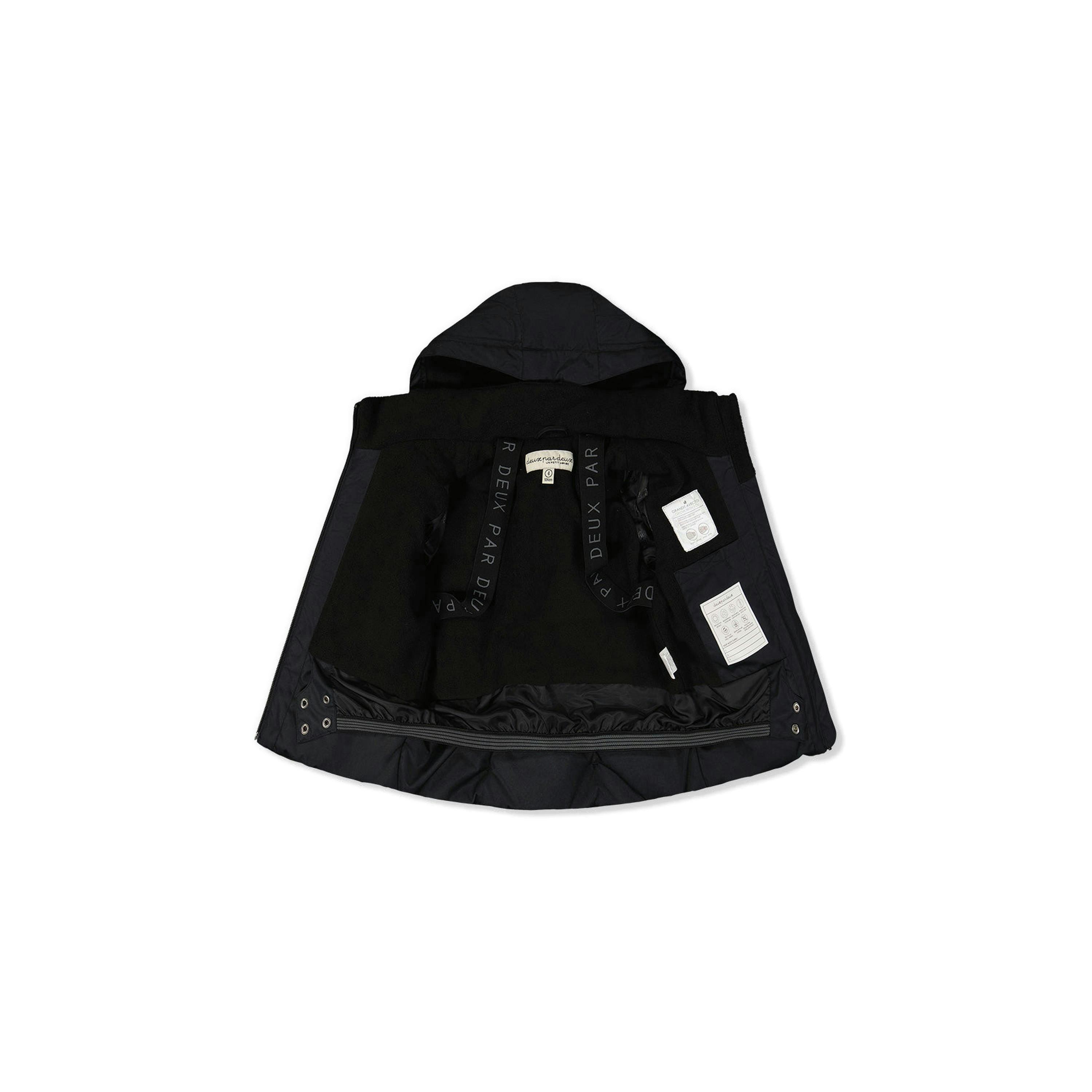 Two Piece Play Snowsuit Black With Black Pants , view 5 of 6