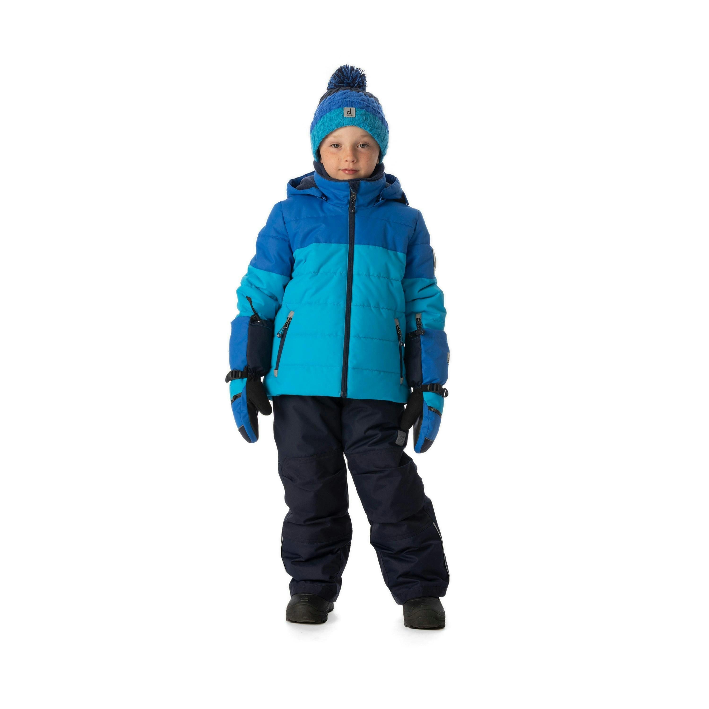 Two Piece Play Snowsuit Light And Dark Blue With Navy Pants , view 2 of 6