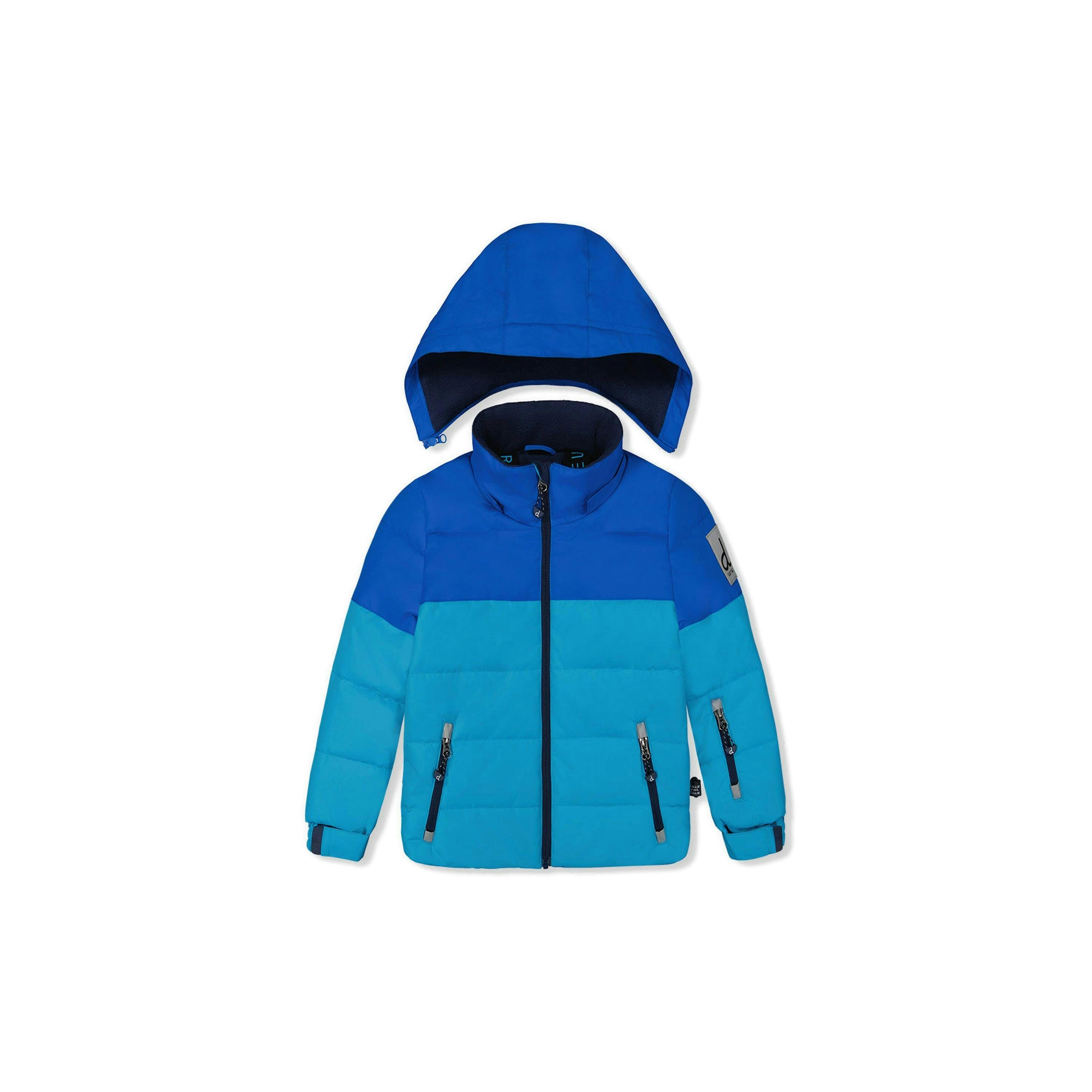 Two Piece Play Snowsuit Light And Dark Blue With Navy Pants , view 4 of 6