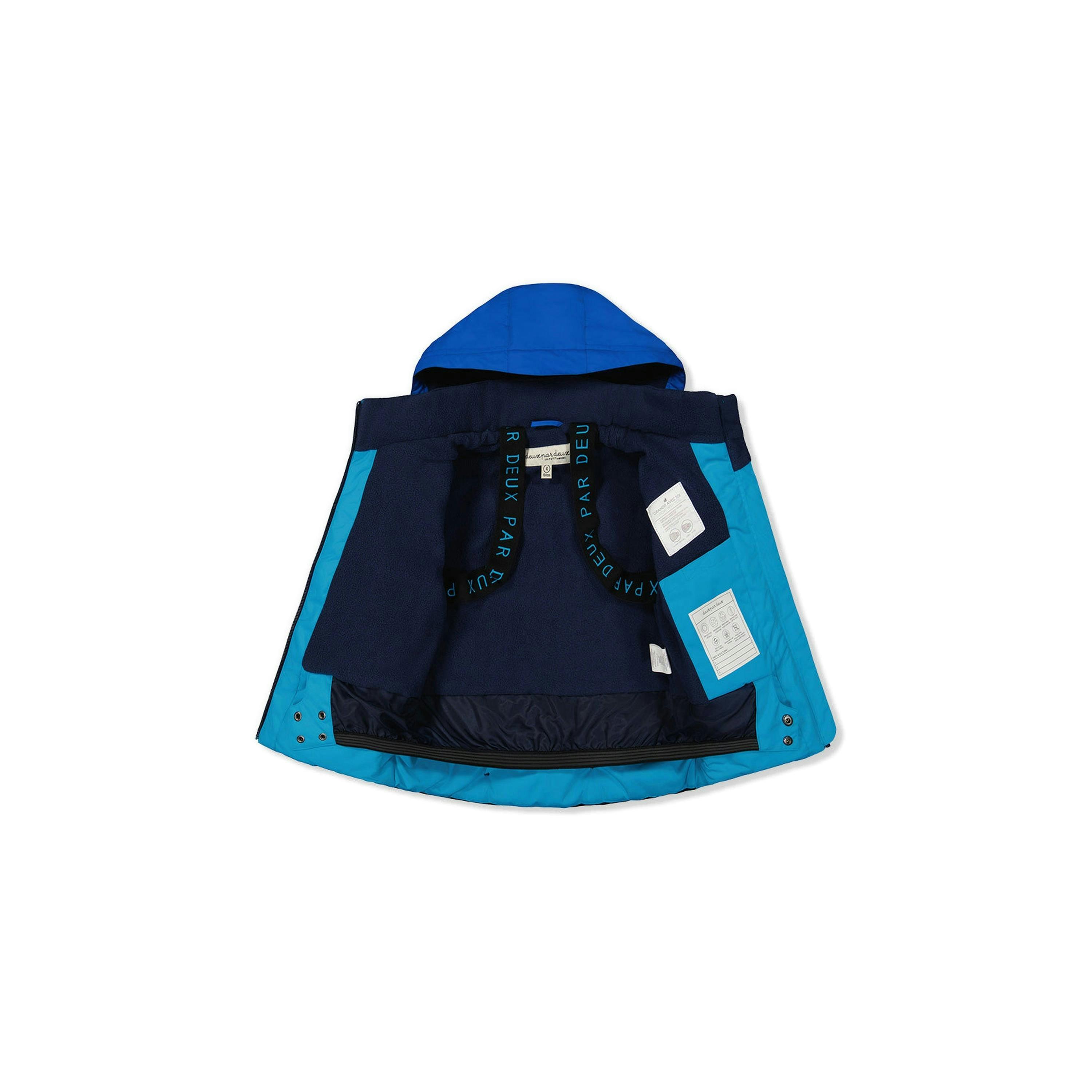 Two Piece Play Snowsuit Light And Dark Blue With Navy Pants , view 5 of 6