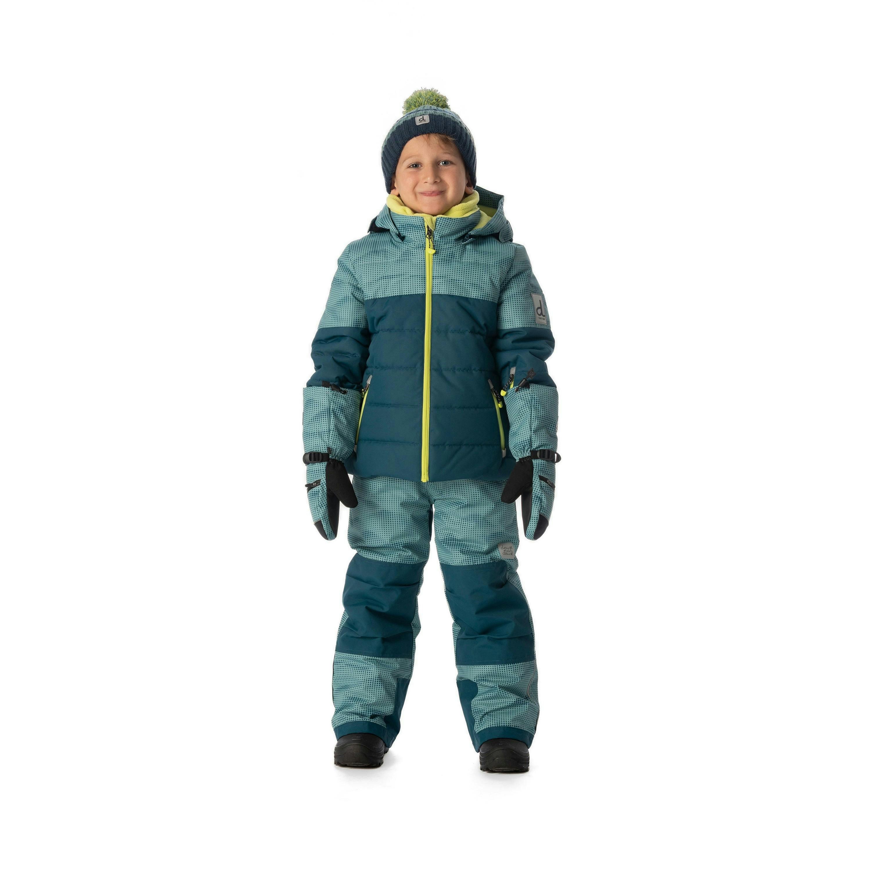 Two Piece Play Snowsuit Greyish Blue And Navy With Greyish Blue Pants , view 2 of 6