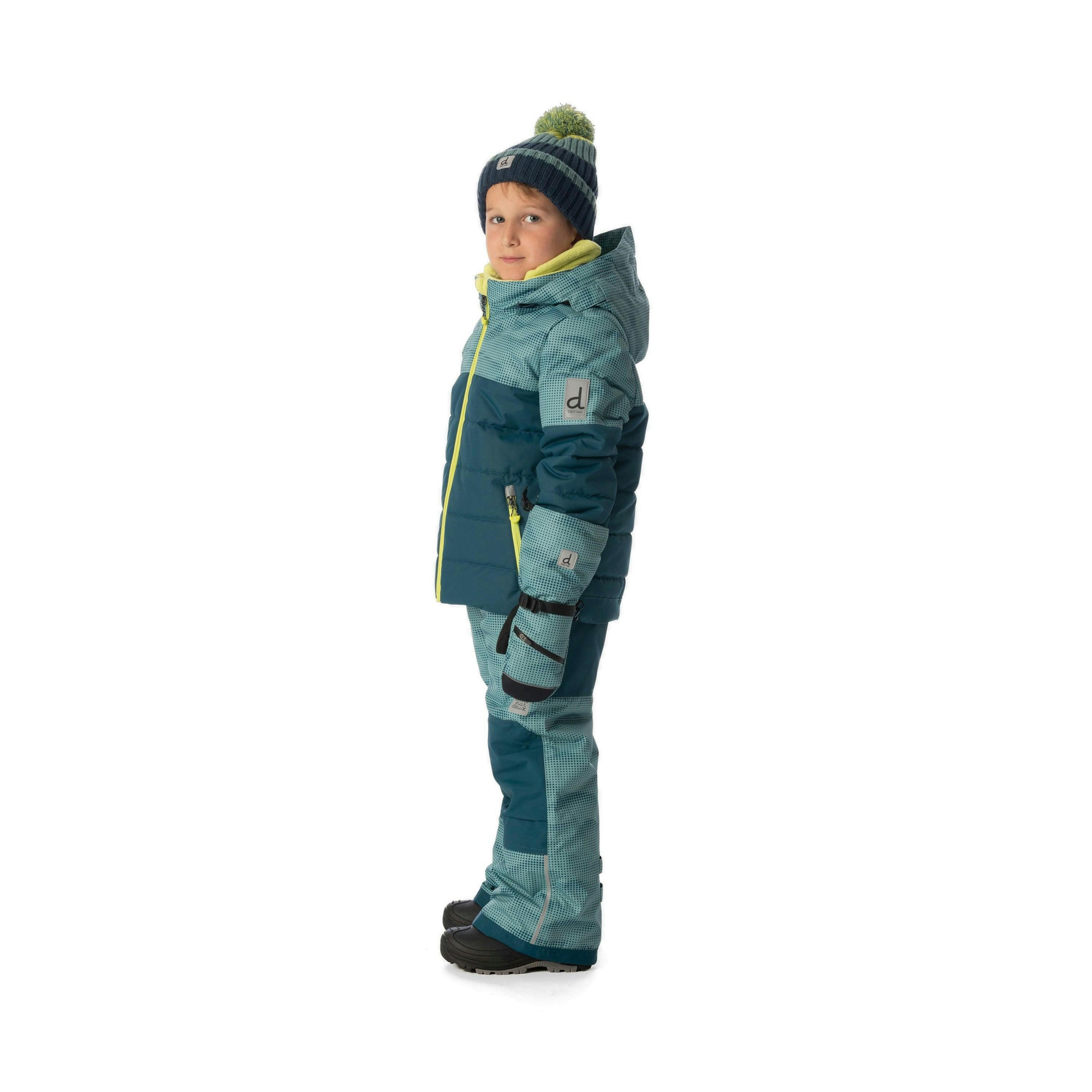 Two Piece Play Snowsuit Greyish Blue And Navy With Greyish Blue Pants , view 3 of 6