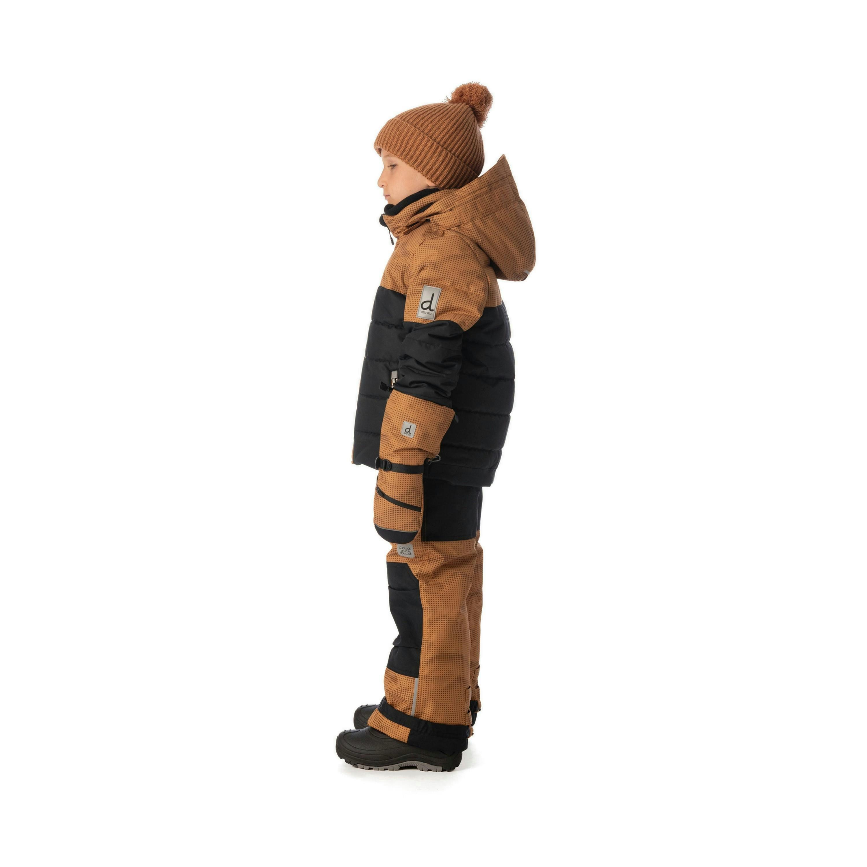 Two Piece Play Snowsuit Brown And Black With Brown Pants , view 3 of 6