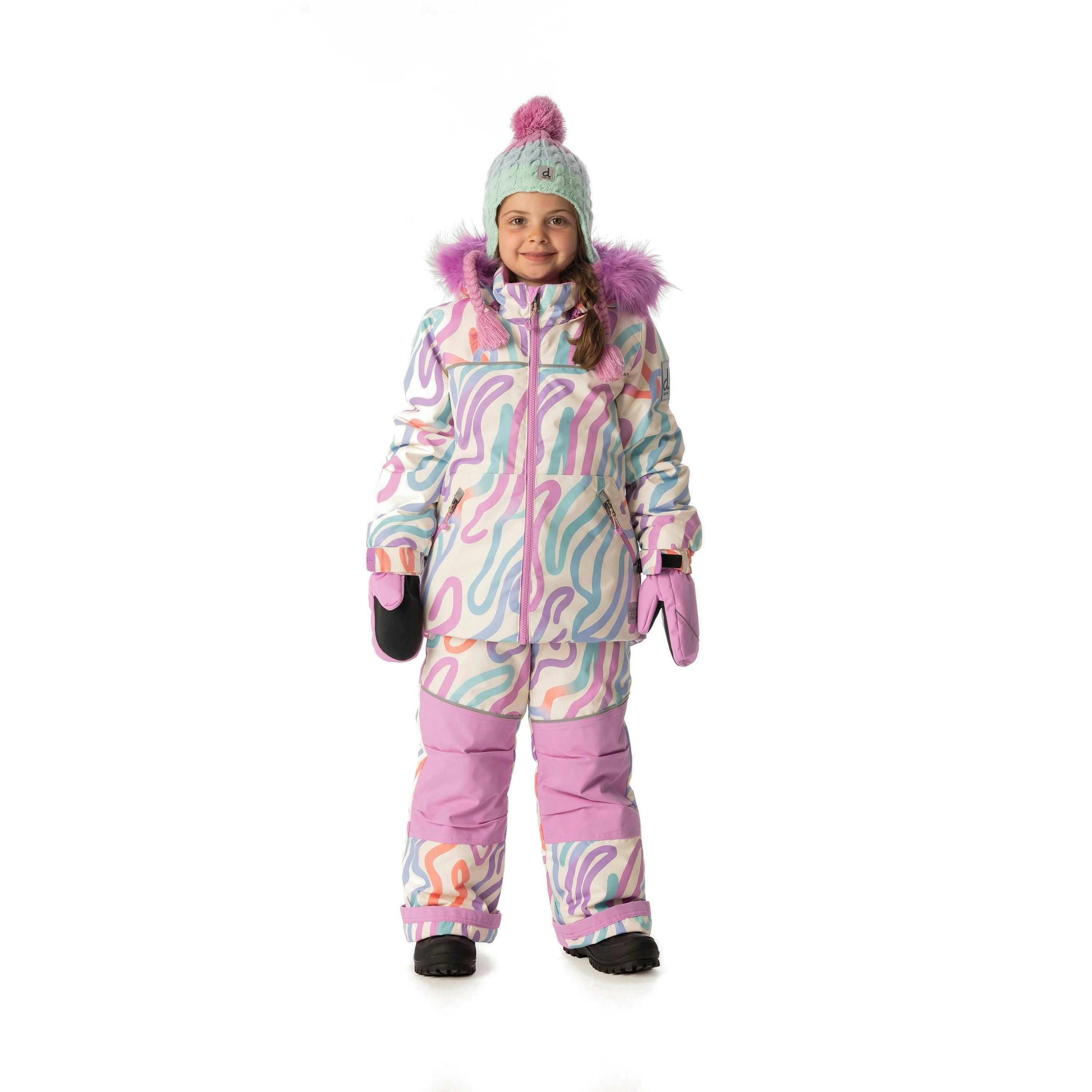 Two Piece Discover Snowsuit Multicolored Line Print , view 2 of 6