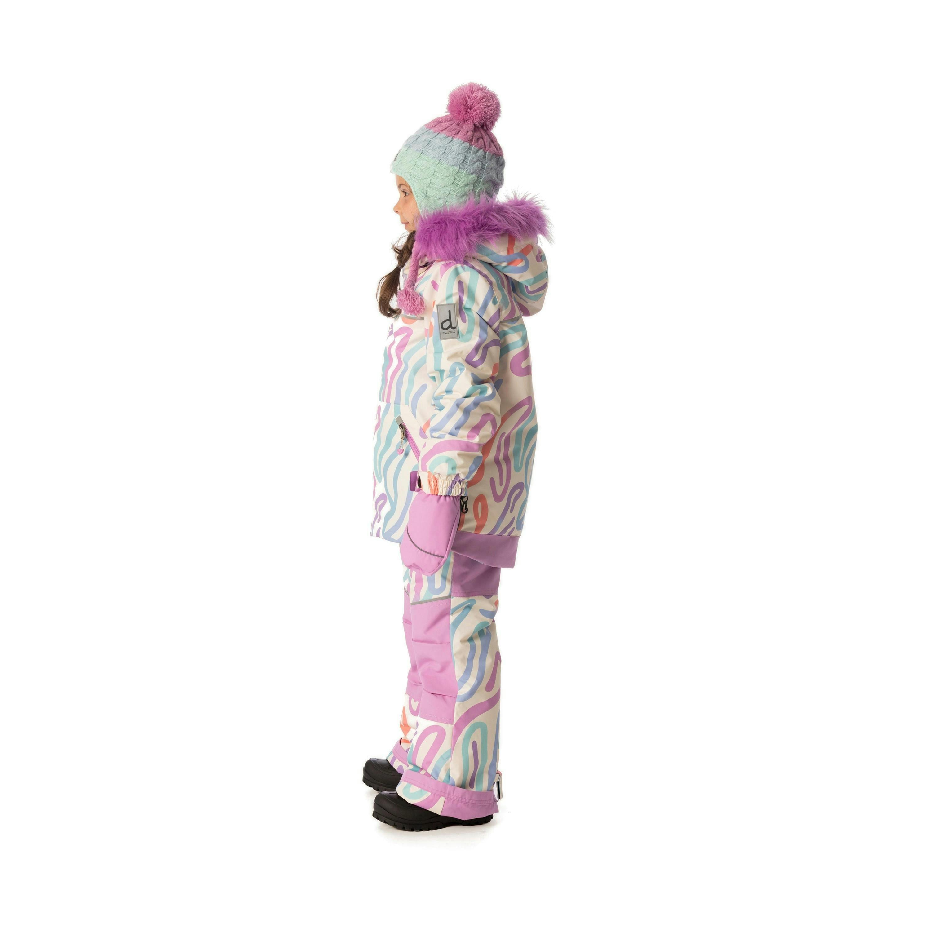 Two Piece Discover Snowsuit Multicolored Line Print , view 3 of 6
