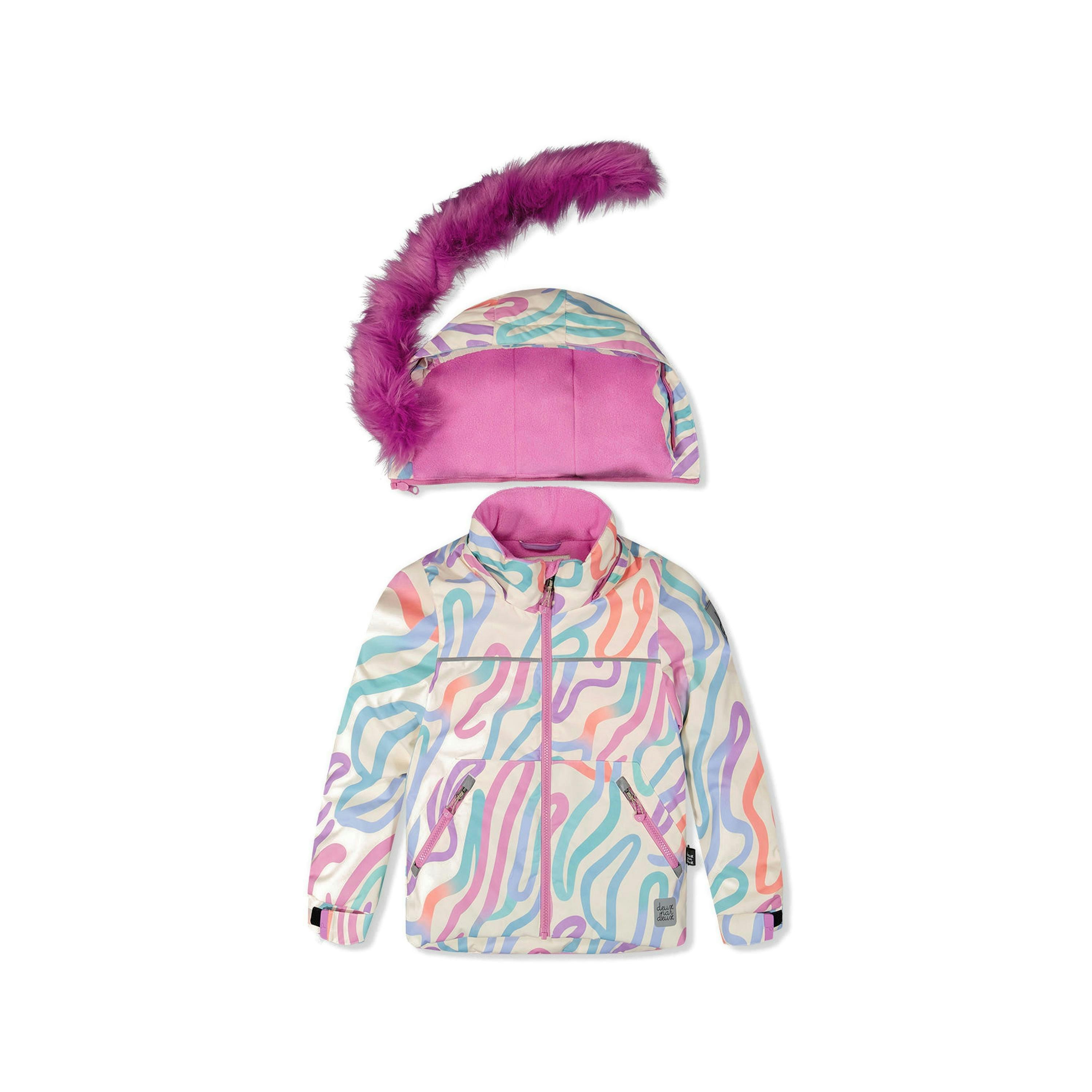 Two Piece Discover Snowsuit Multicolored Line Print , view 4 of 6