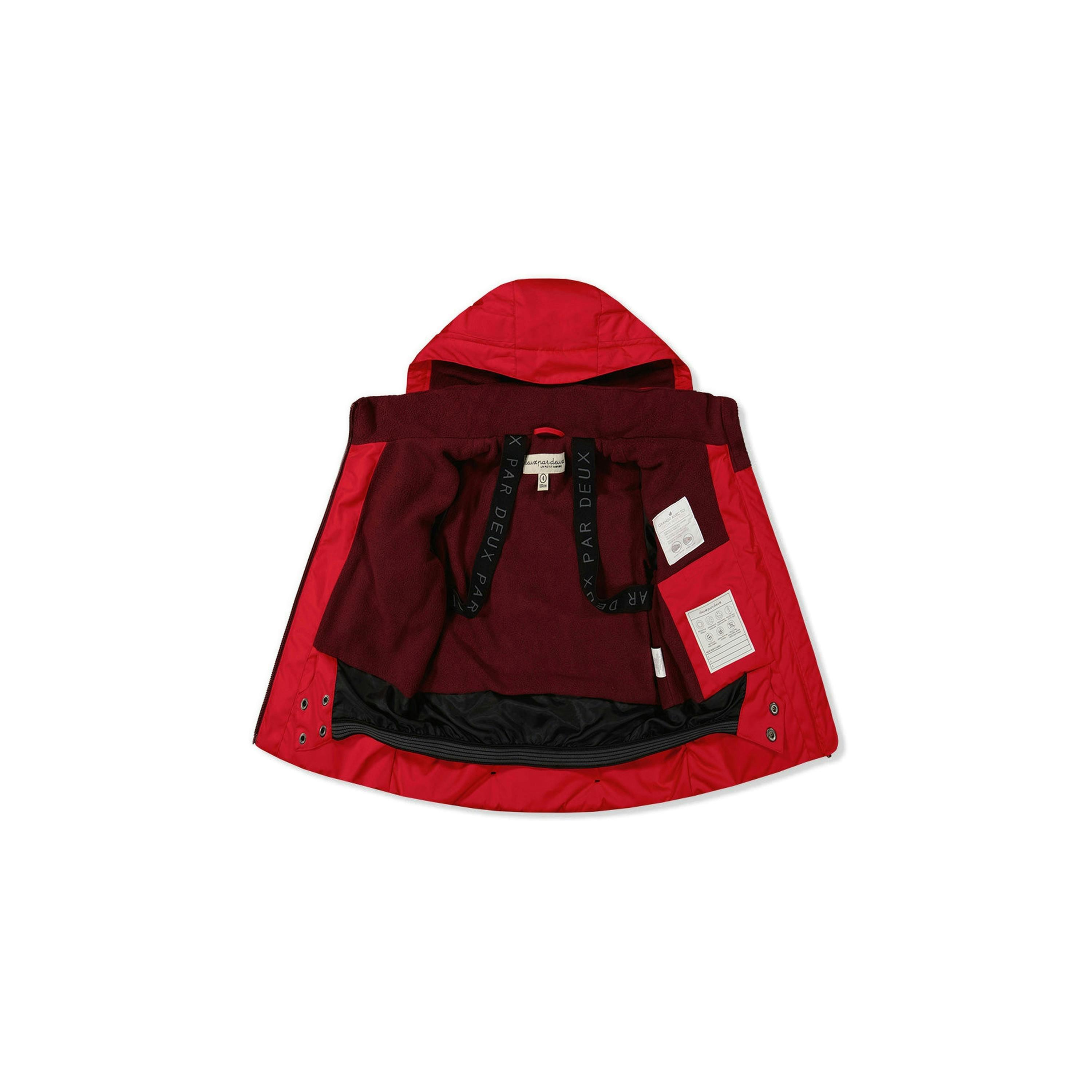 Two Piece Play Snowsuit Red With Black Pants , view 5 of 6