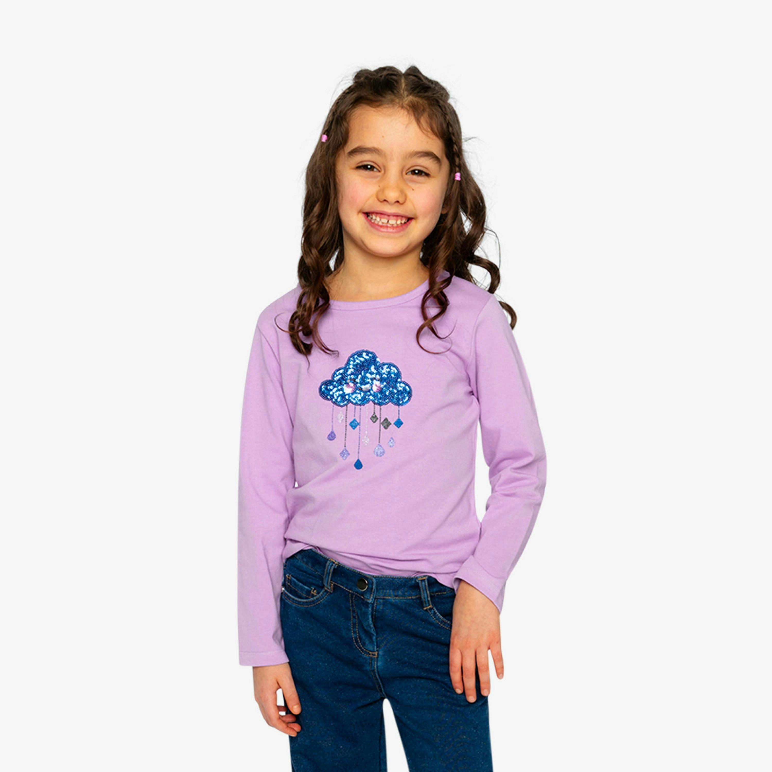 Organic Cotton Jersey T-Shirt Violet , view 2 of 6