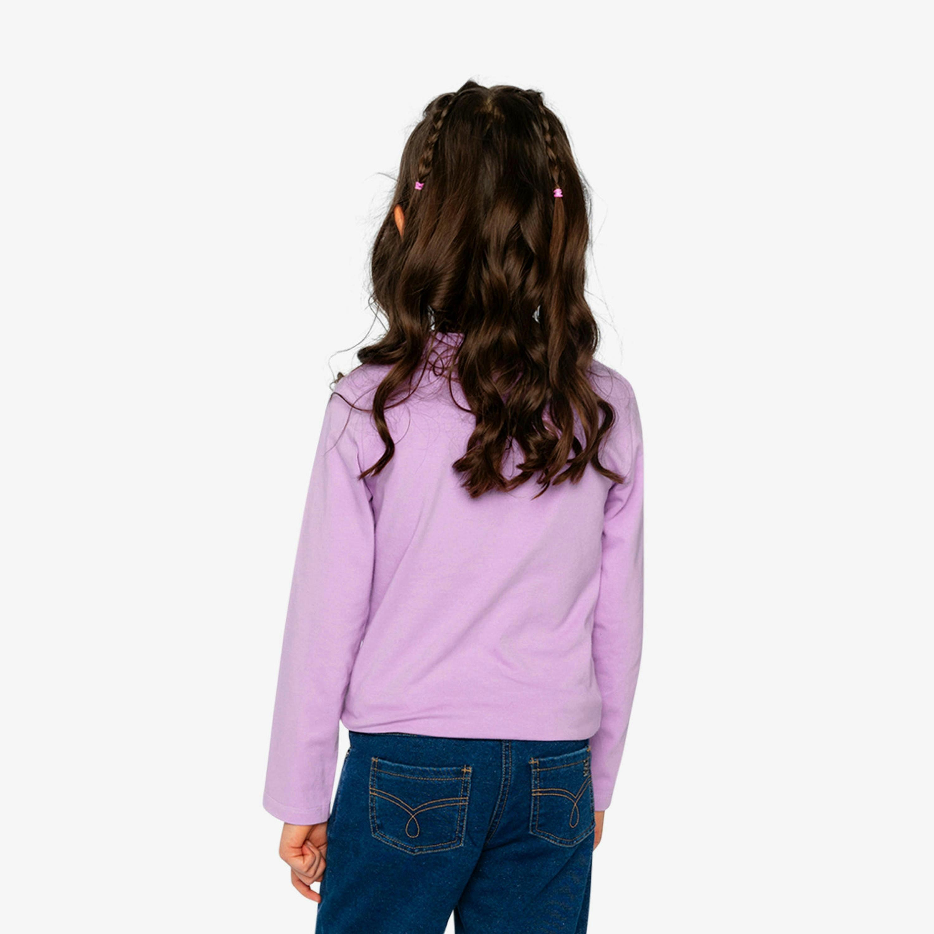 Organic Cotton Jersey T-Shirt Violet , view 4 of 6